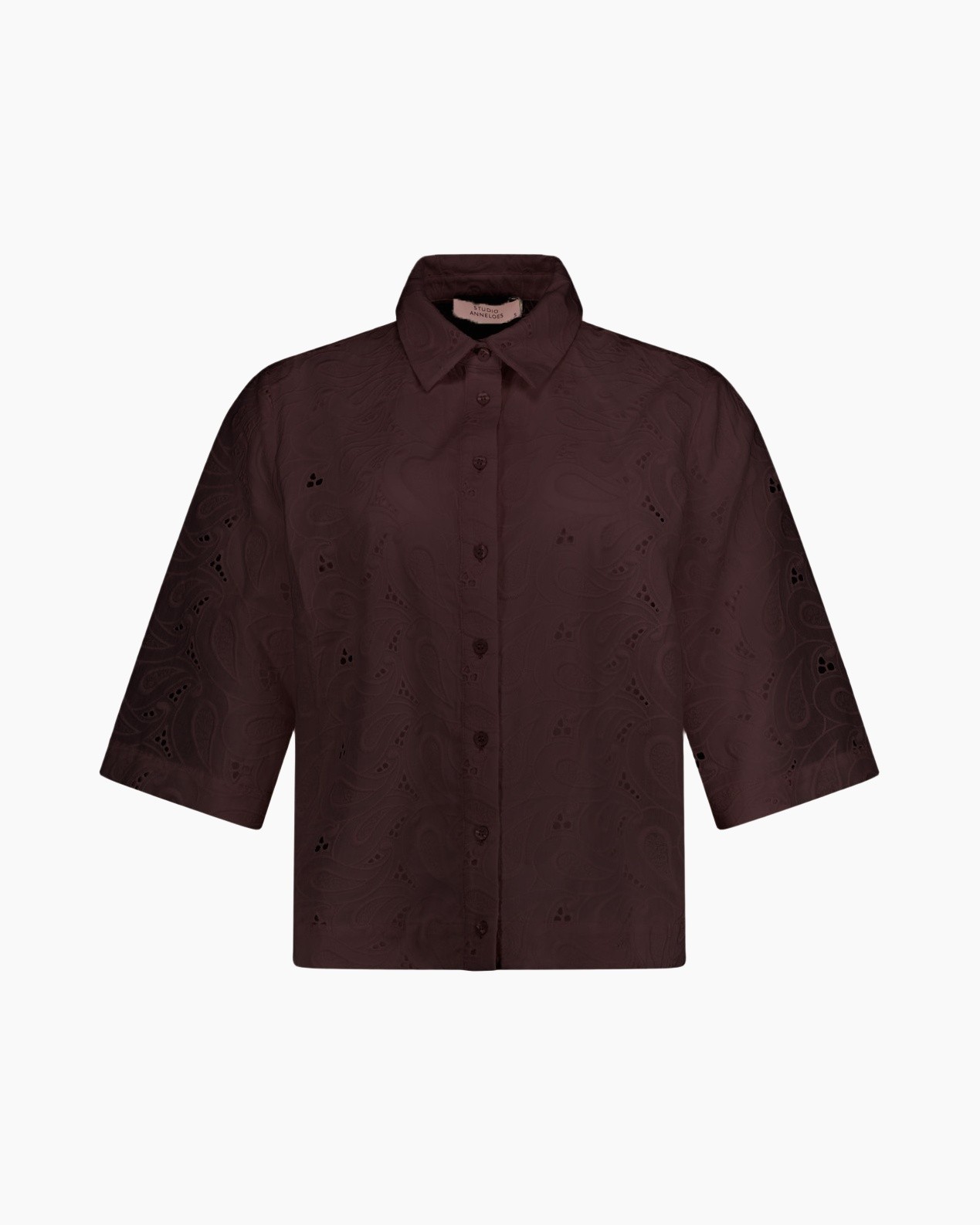 hemd, blouse, top, knopenblad, borduursel