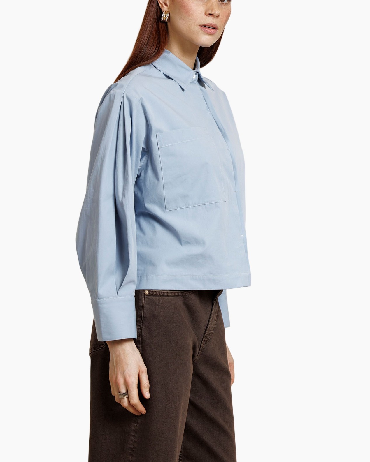 shirt , blauw, blouse, zak, lange mouwen
