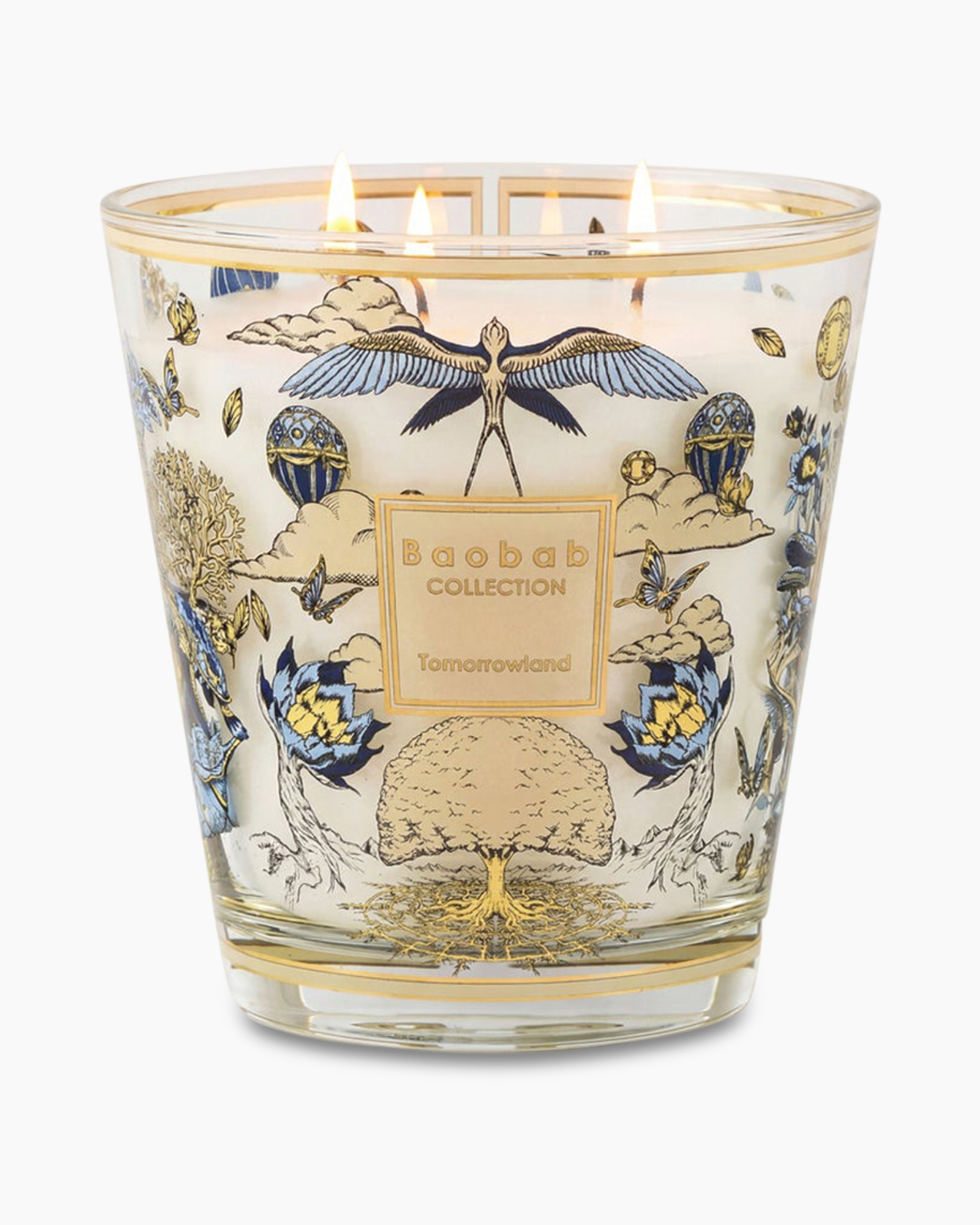 geurkaal, glasverpakking, goudrand, decoratieve patroon, Baobab collectie