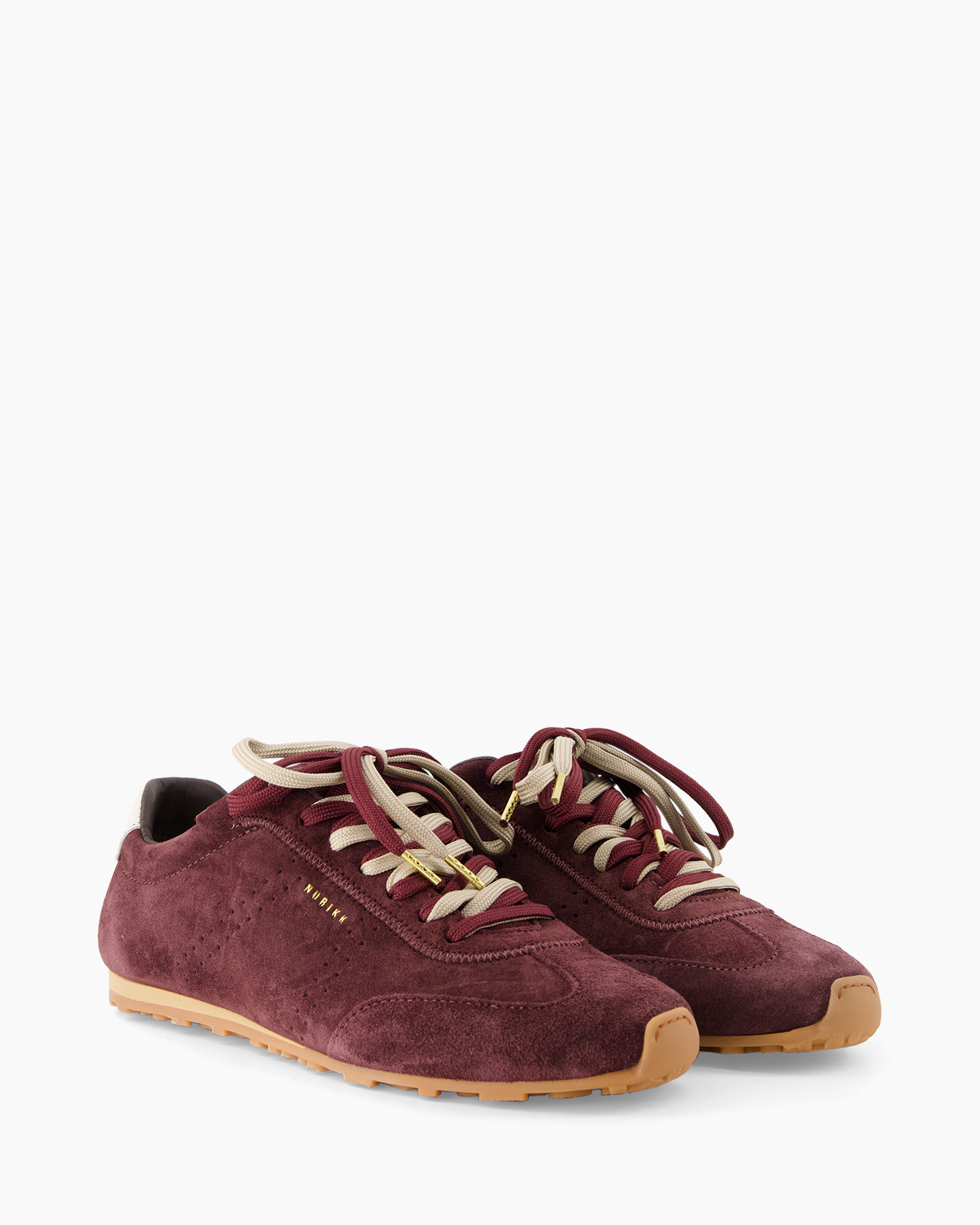 damesschoenen, sneakers, sportschoen, bordeaux suède, gumleren zool