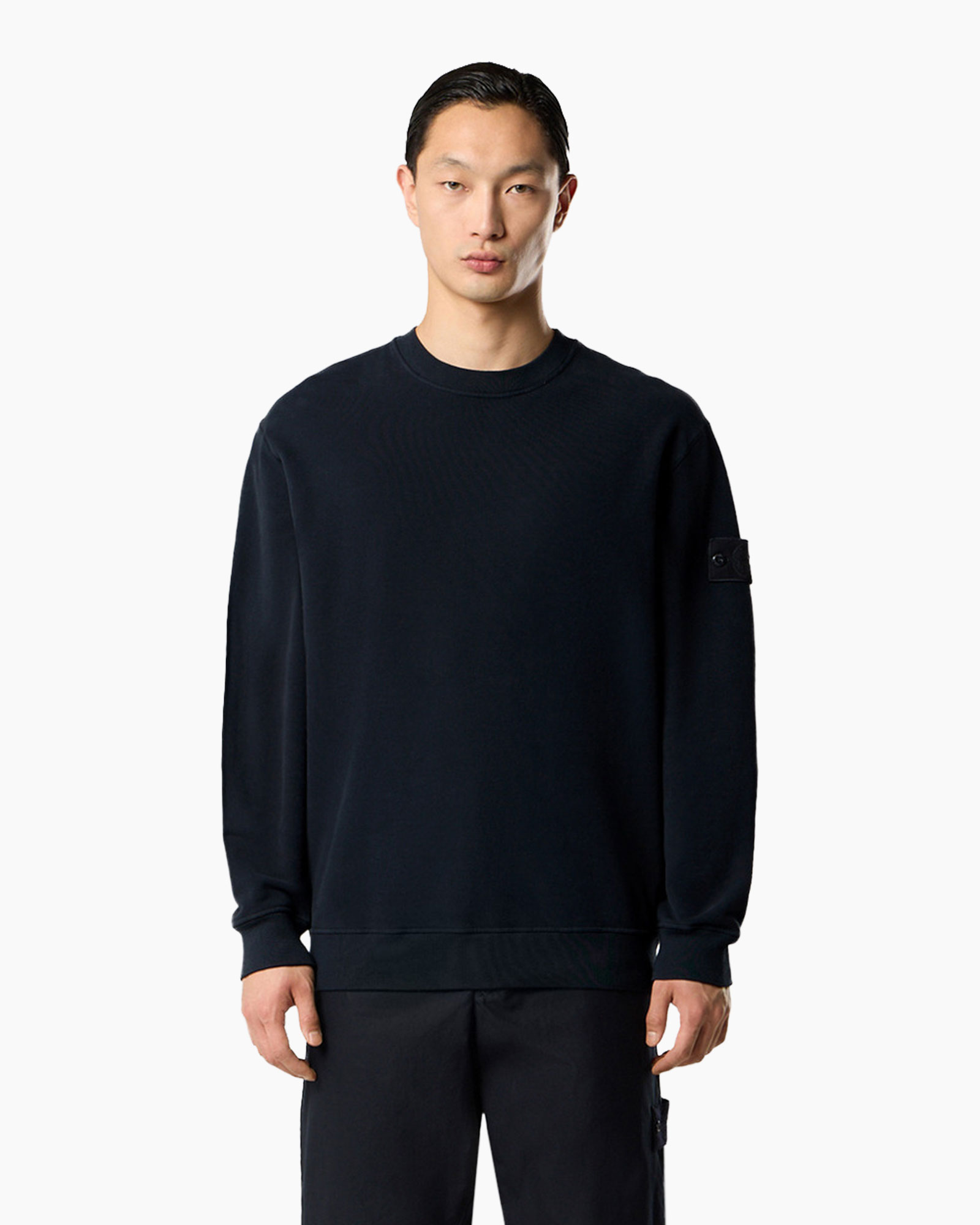 Sweater Ghost Stretch Cotton Fleece Donker Blauw