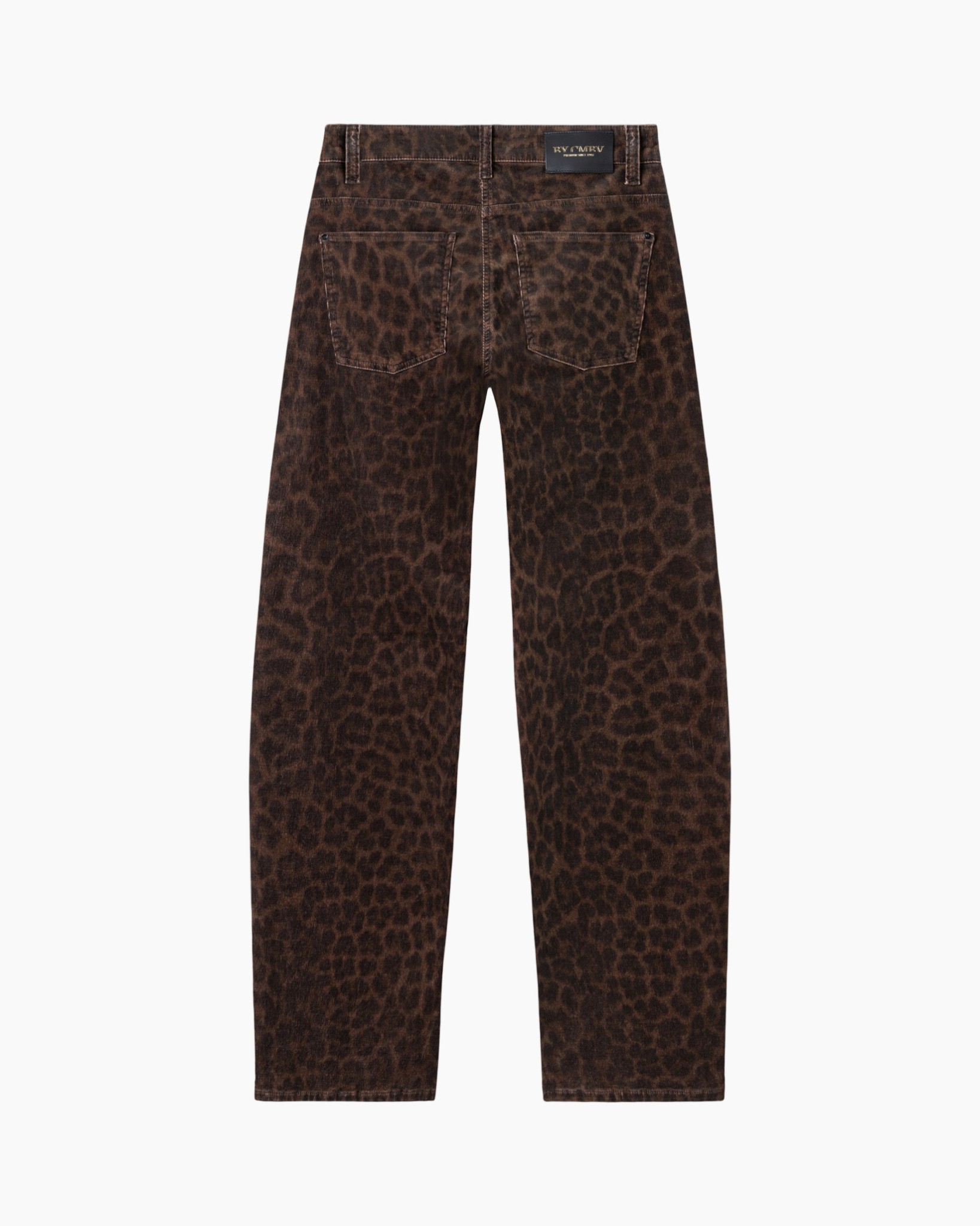 jeans, luipaardprint, wijde pijpen, bruine denim, hoge taille