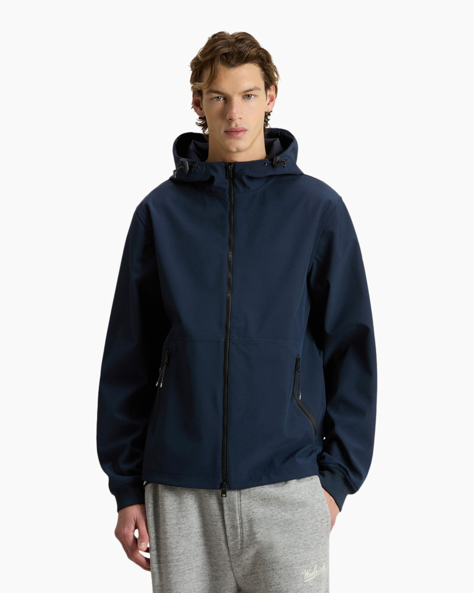Softshell Jas Soft Shell Full Zip Hoodie Donker Blauw