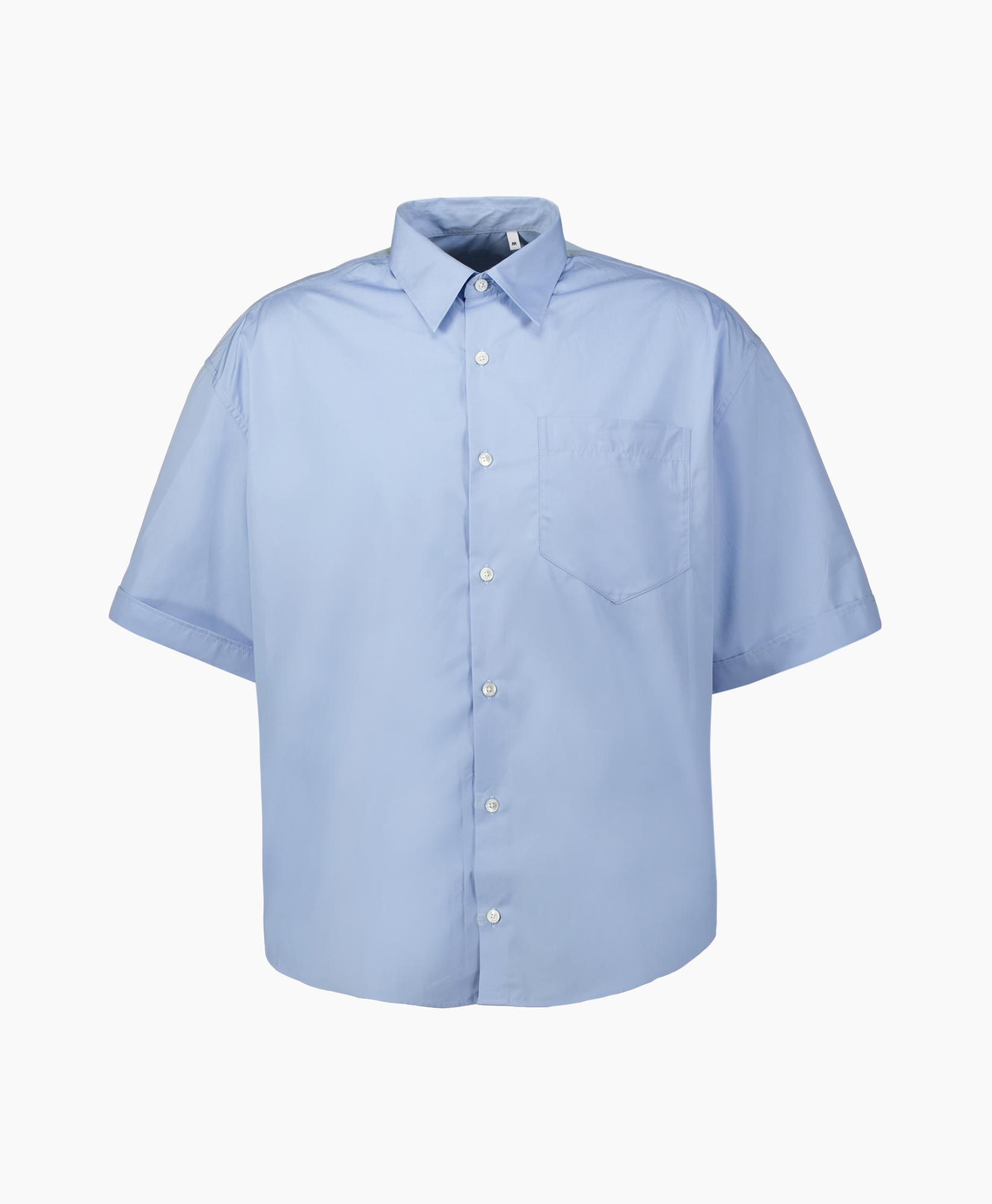 Overhemd Boxy Fit Sl Blauw