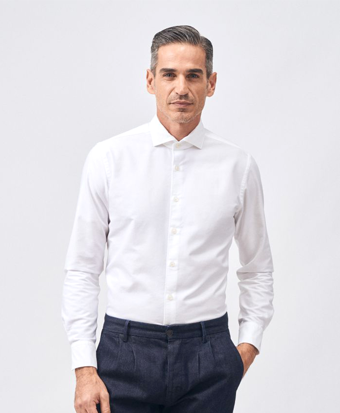 Tailor Fit Oxford Shirt Wit