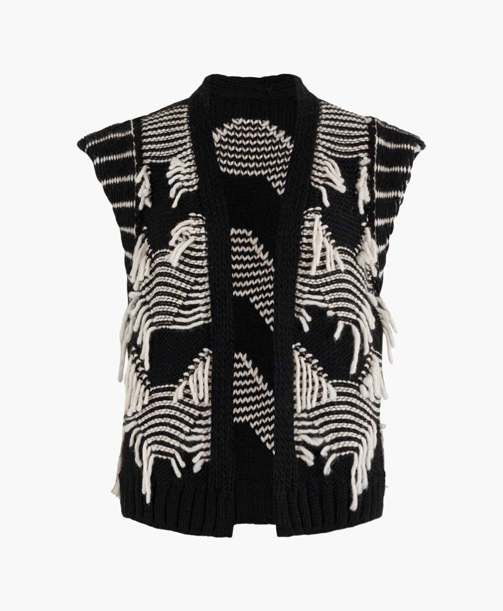 Anna Van Toor Gilet 29a11-02075 Zwart