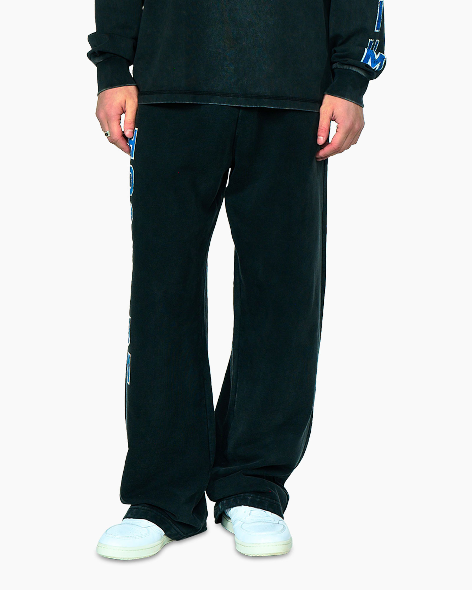 broeken, broek, wijd, zwart, streetwear