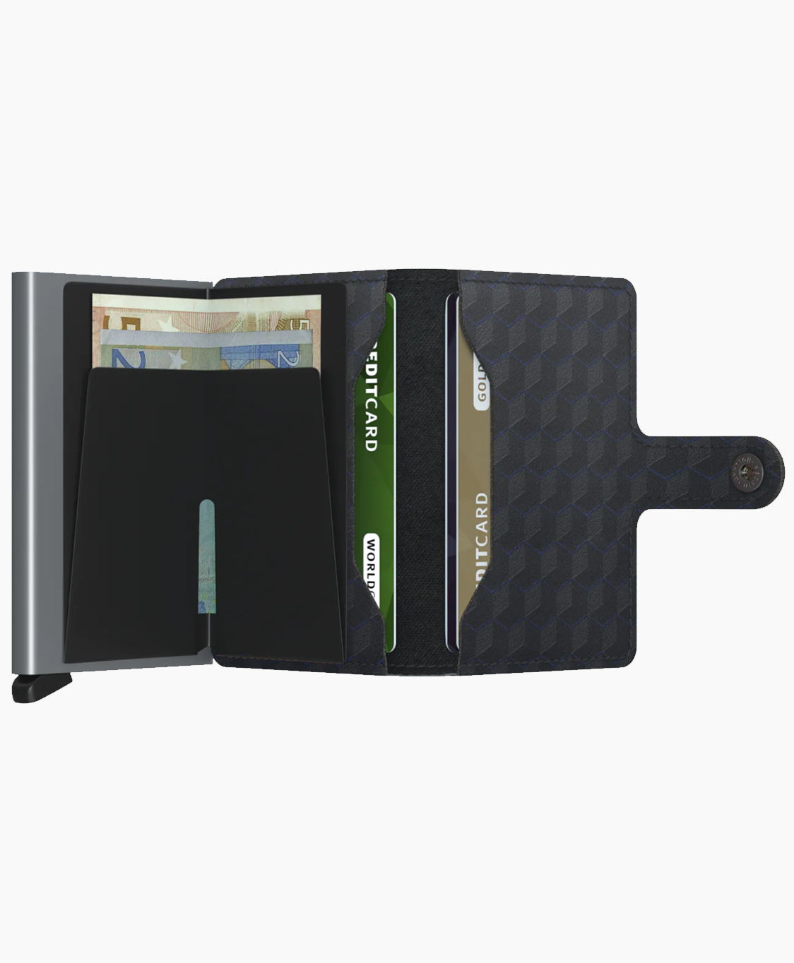 Secrid Diversen Miniwallet Optical Black-titanium Zwart