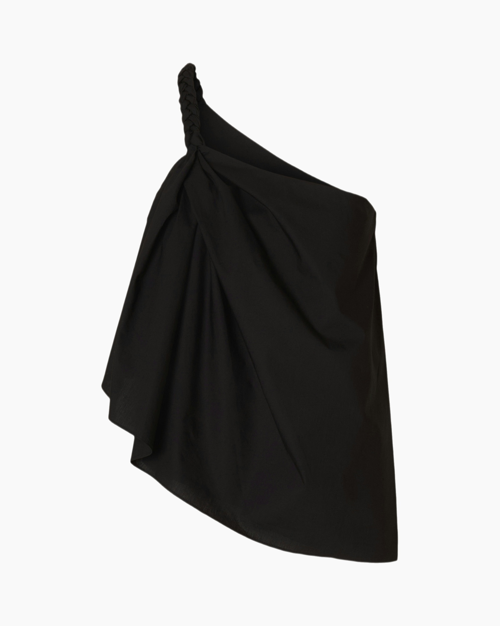 Top Esther Braided One Shoulder Top Zwart