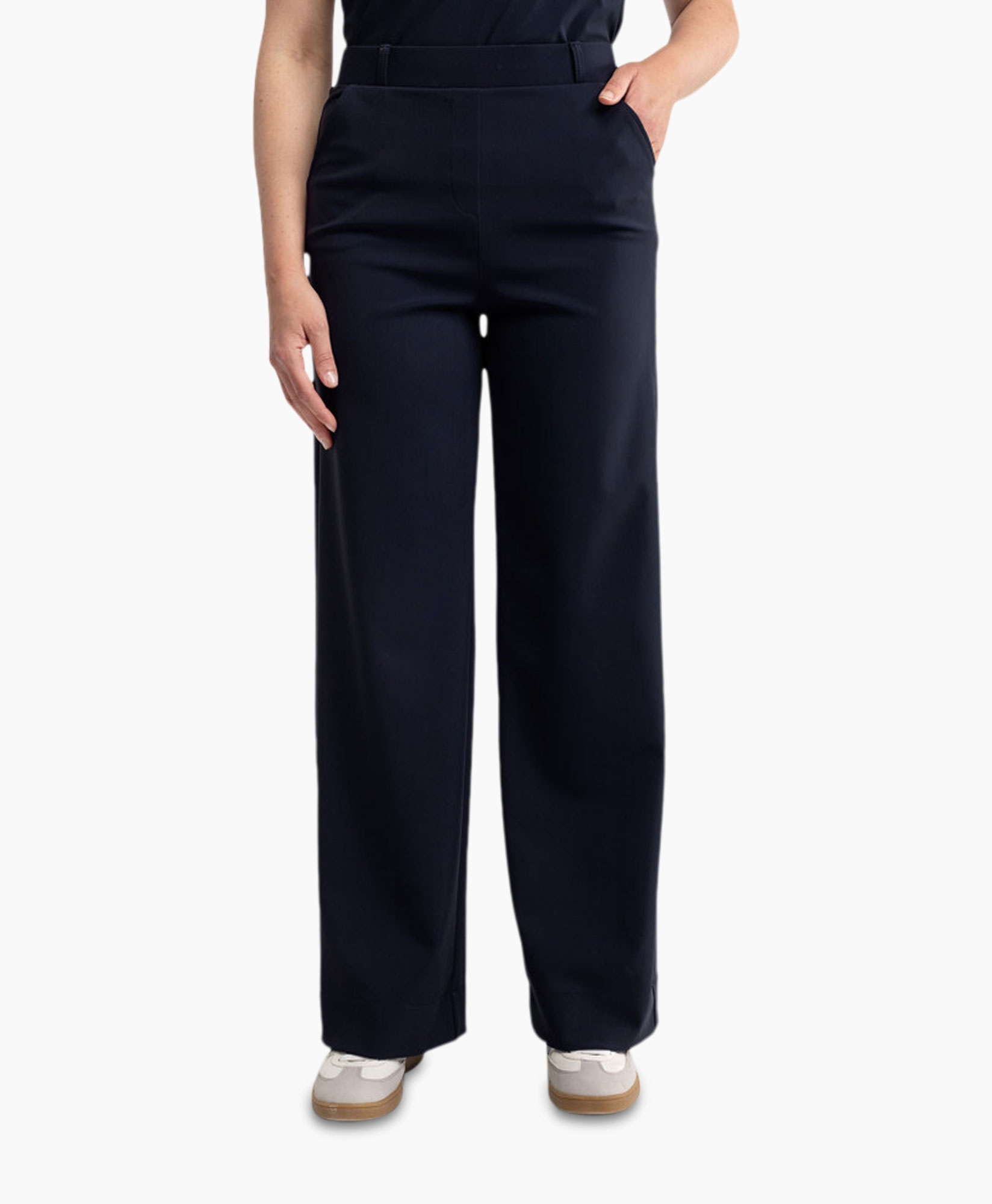 Broek Lexie Bonded Trousers Donker Blauw