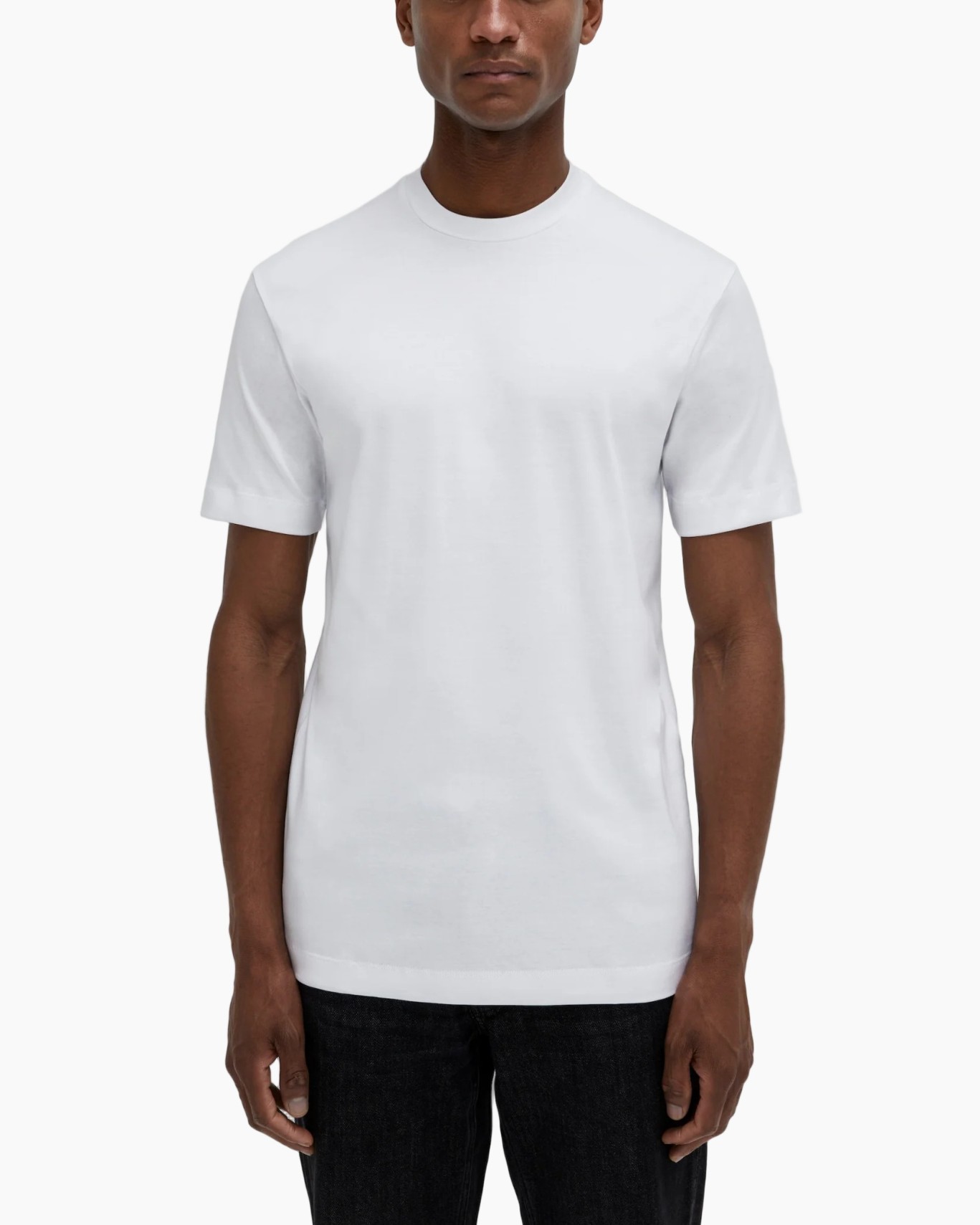 T-shirt Interlock Supima Wit