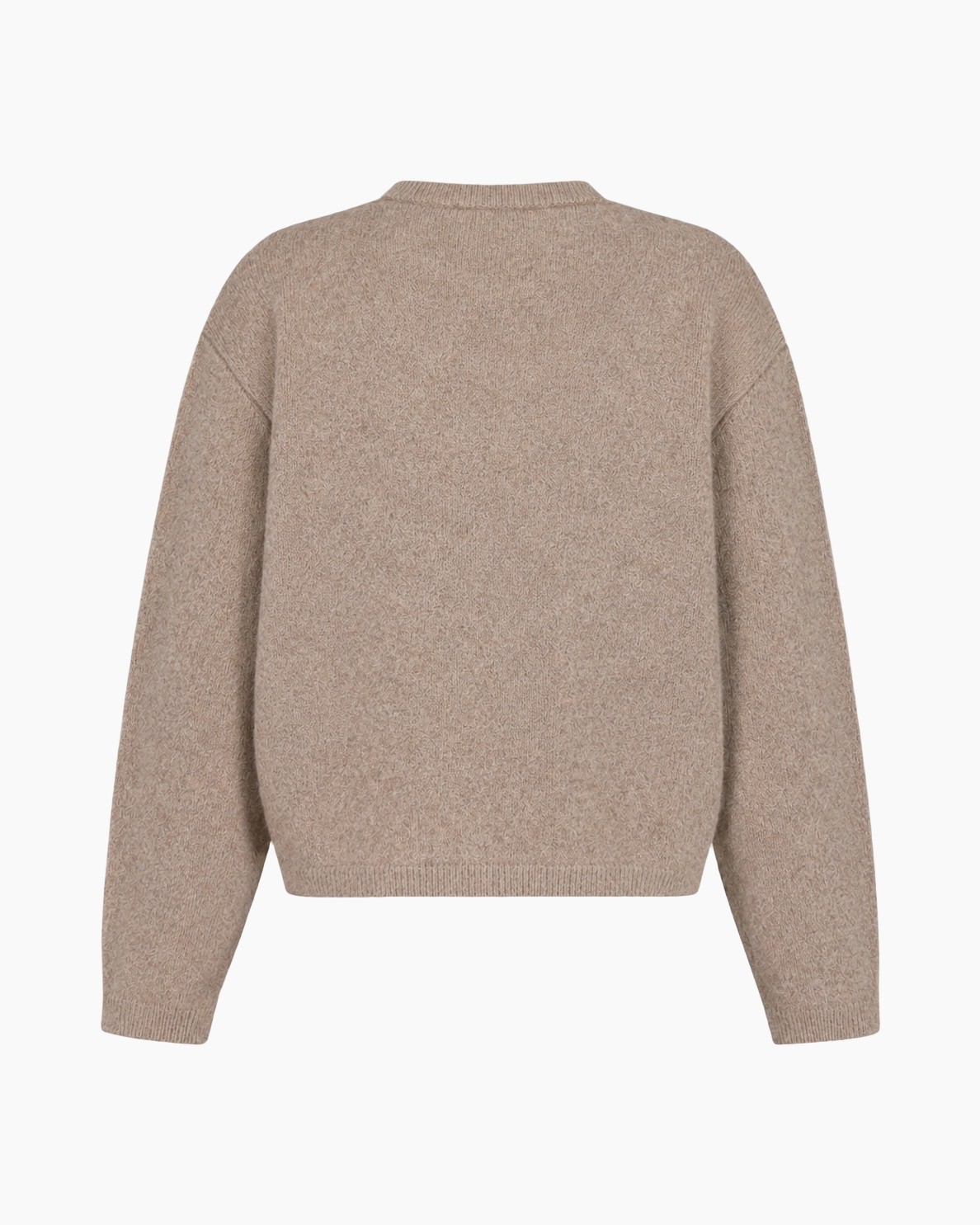 trui, beige, gebreide, lange mouwen, pullover