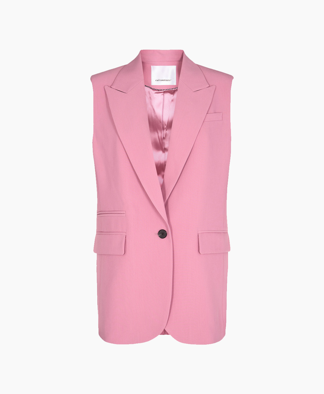 Co'couture Vest Vola Single Oversize Zalm