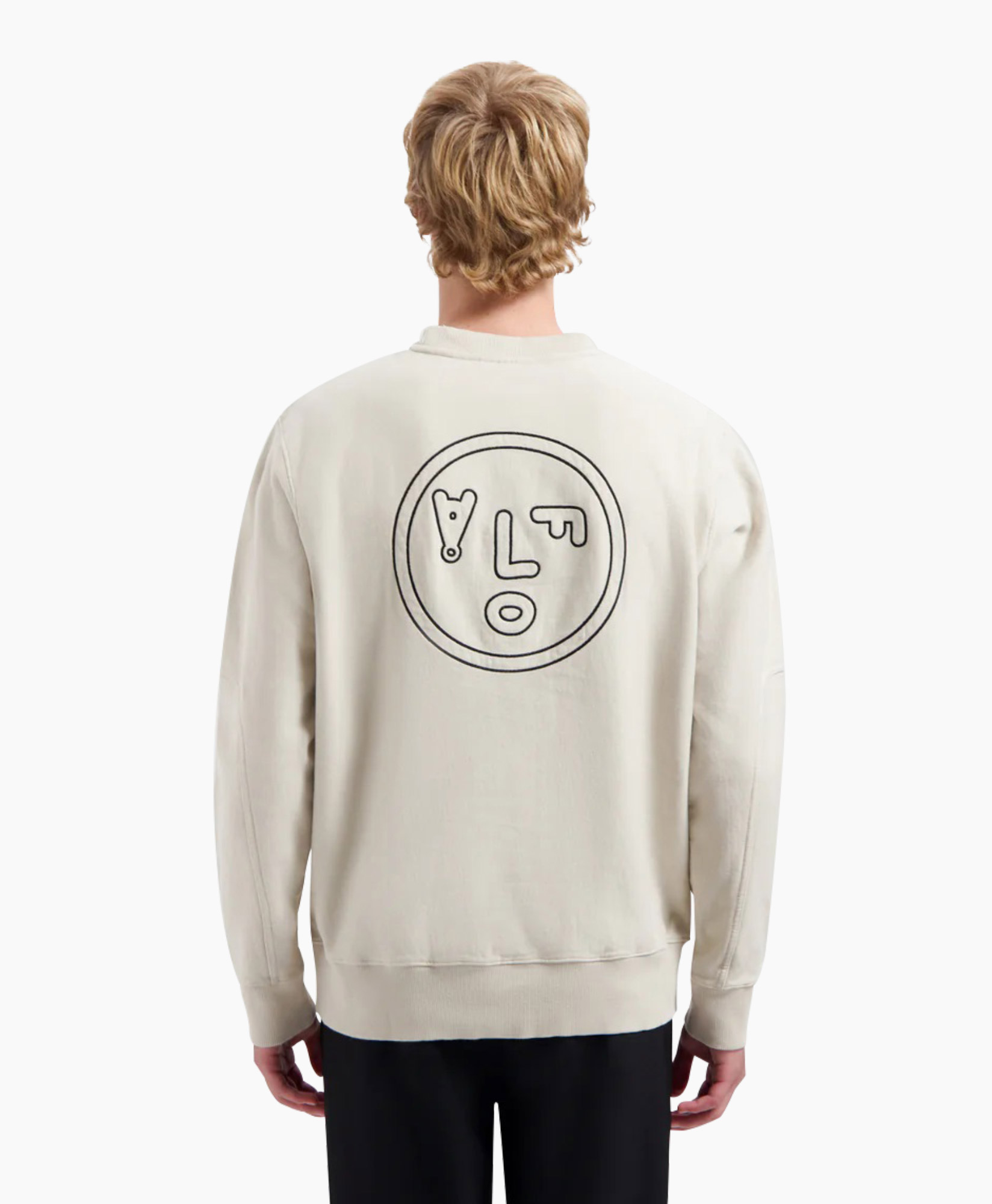 Pullover Face Crew Licht Grijs