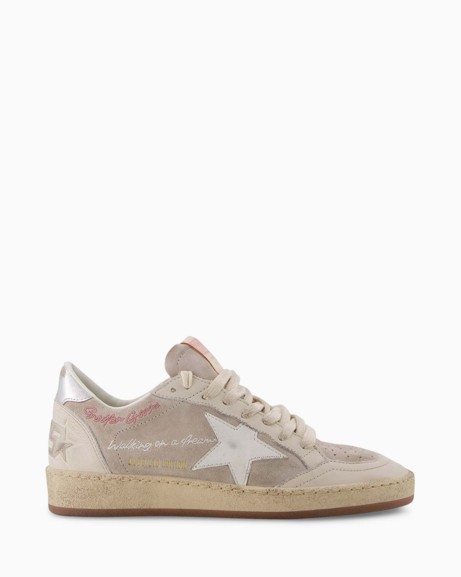 Sneaker Ballstar Suede Upper Leather Star Beige