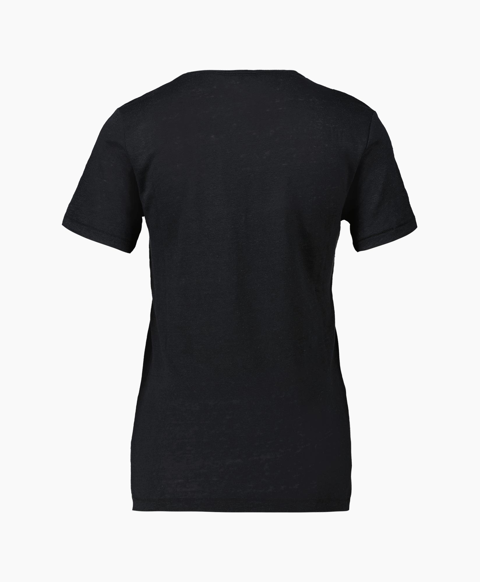 Closed T-shirt Korte Mouw V-neck Zwart