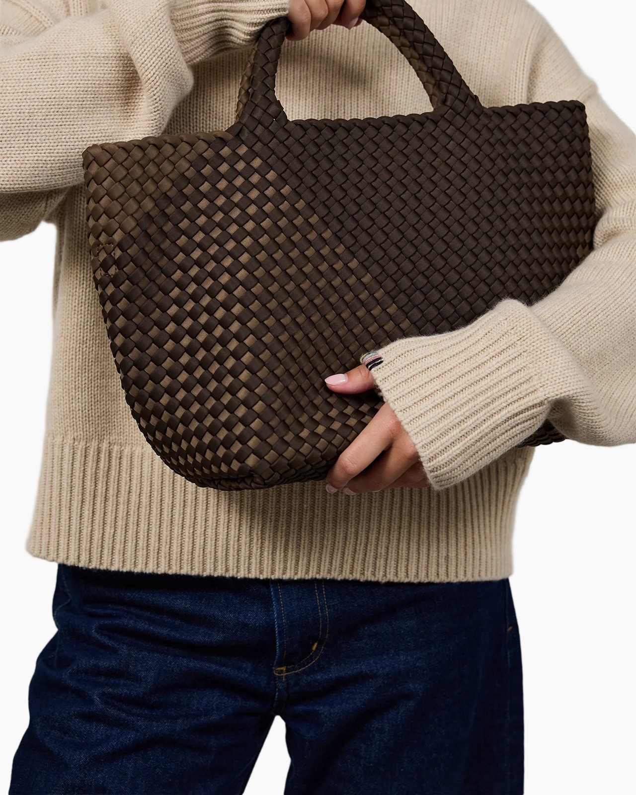 handtas, geweven tas, bruin, tote, textuur