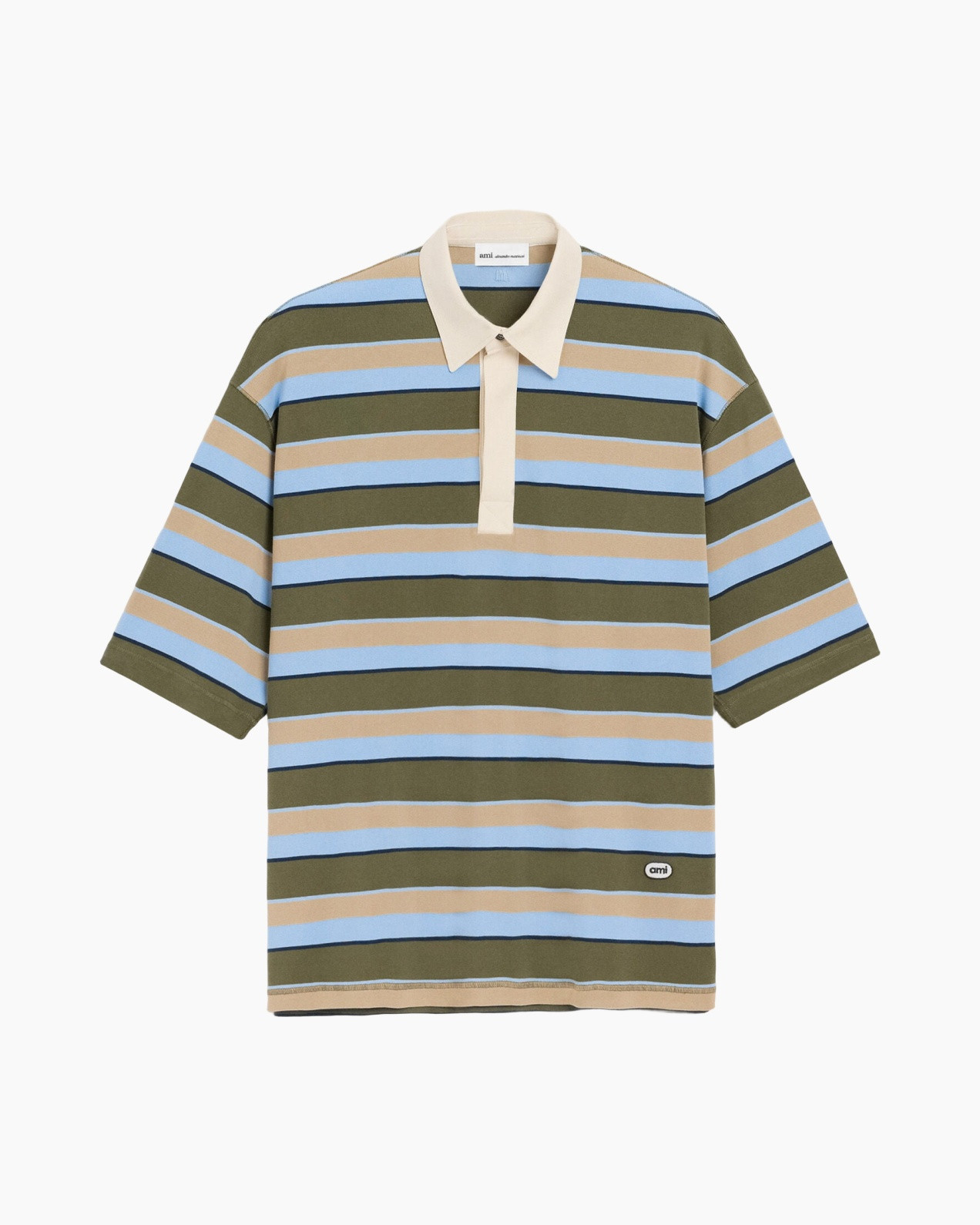 striped polo, short sleeve, collar polo, knit polo, color block stripes