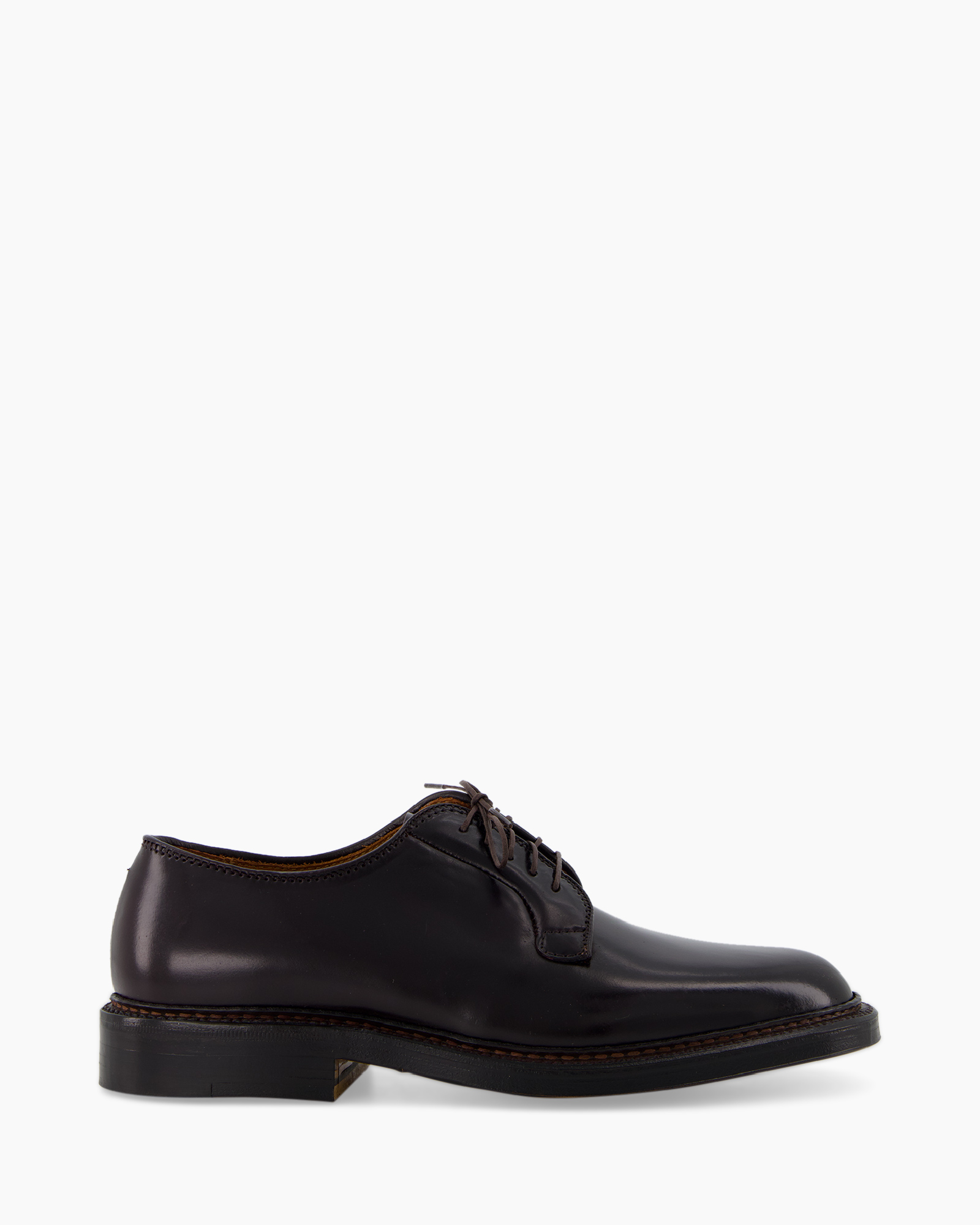 Cordovan Plain Toe Blucher Aubergine