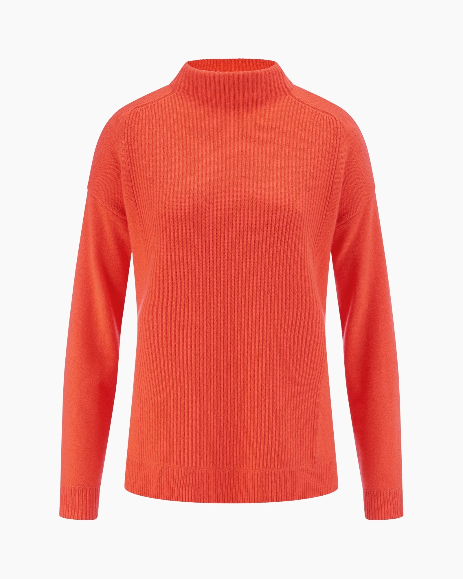 trui, katoen?, trui gebreid?, oranje, lange mouwen