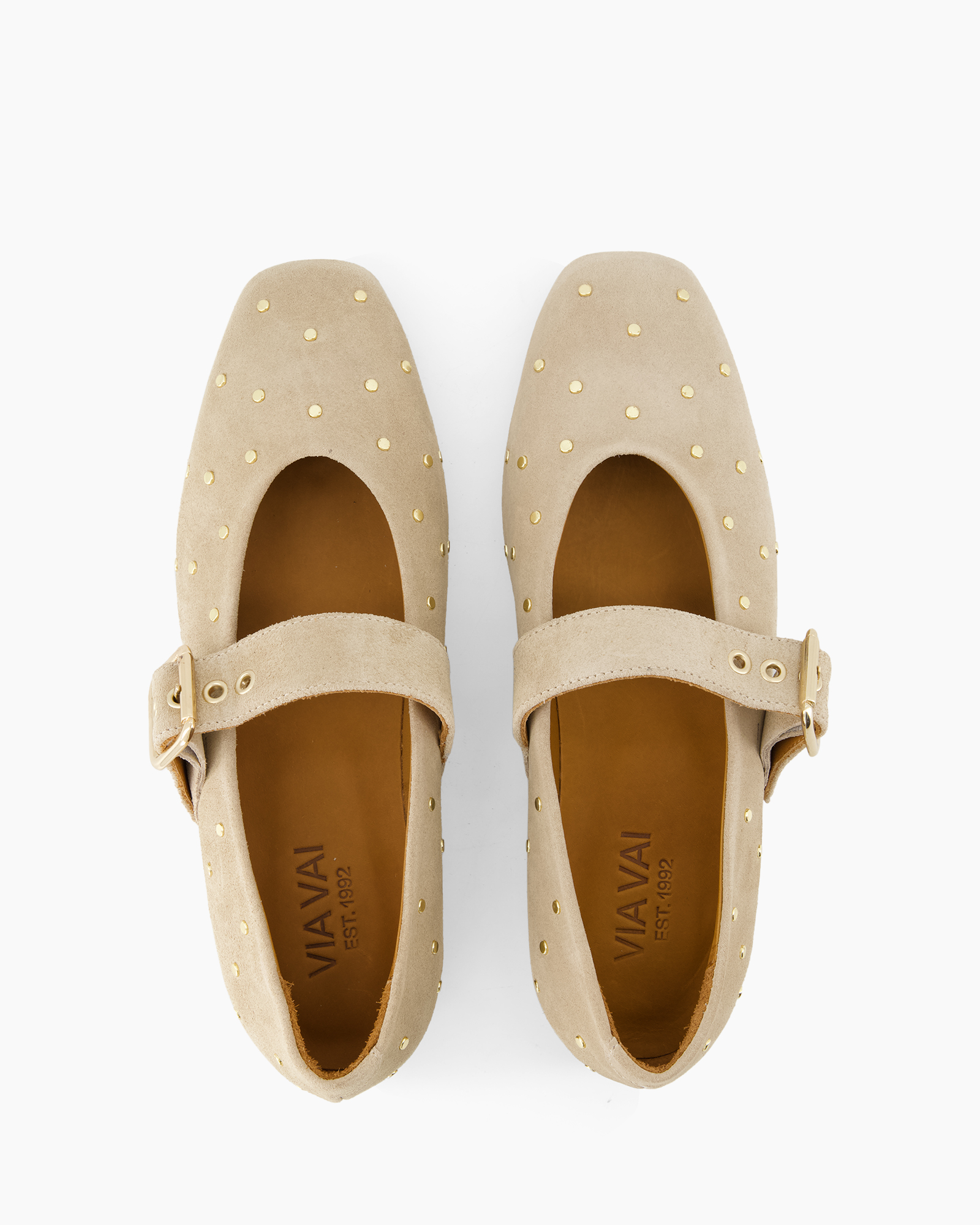 ankle shoes, peep toe, studded, strap, beige suede