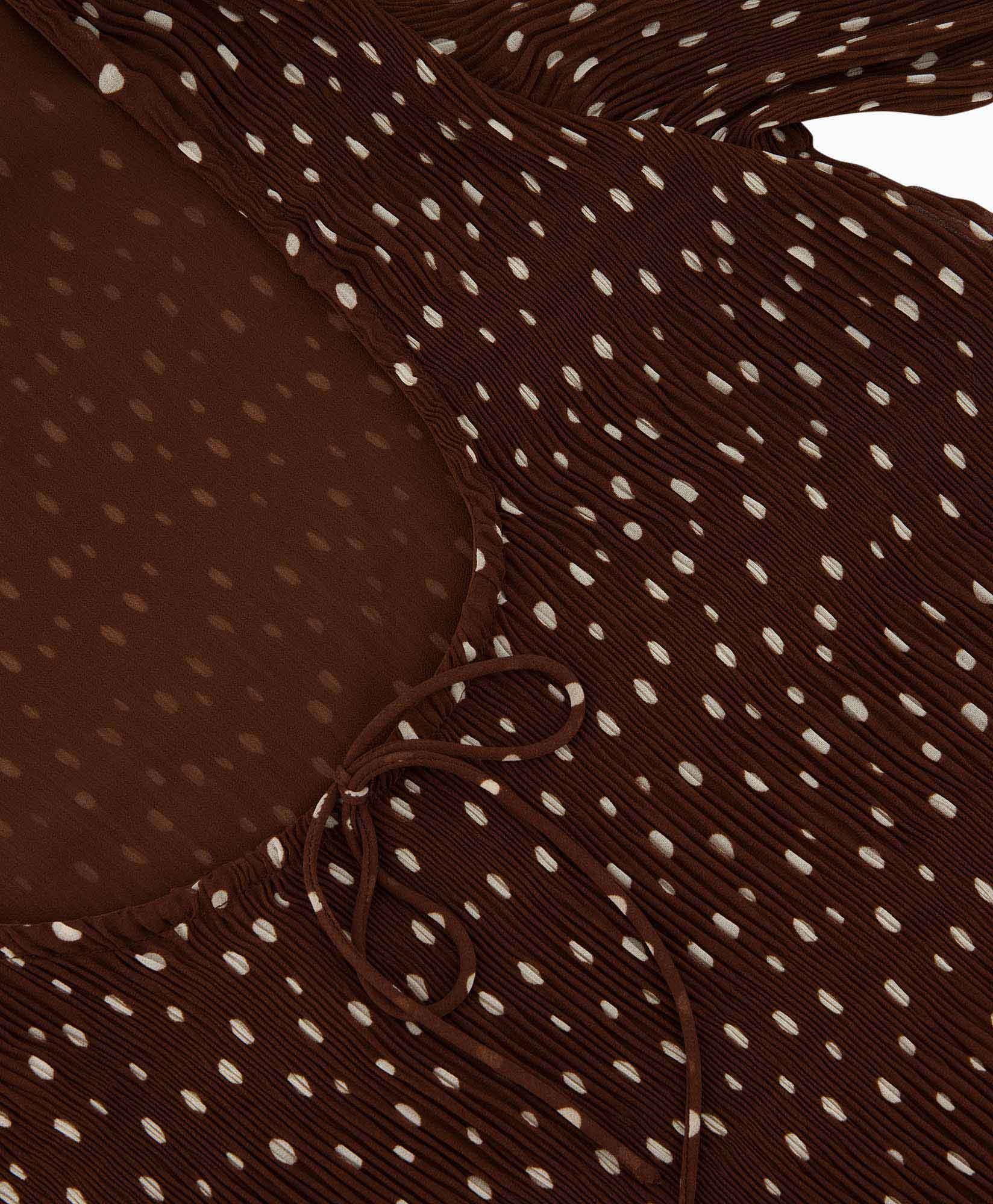 Ganni Maxi Jurk F7851 Bruin
