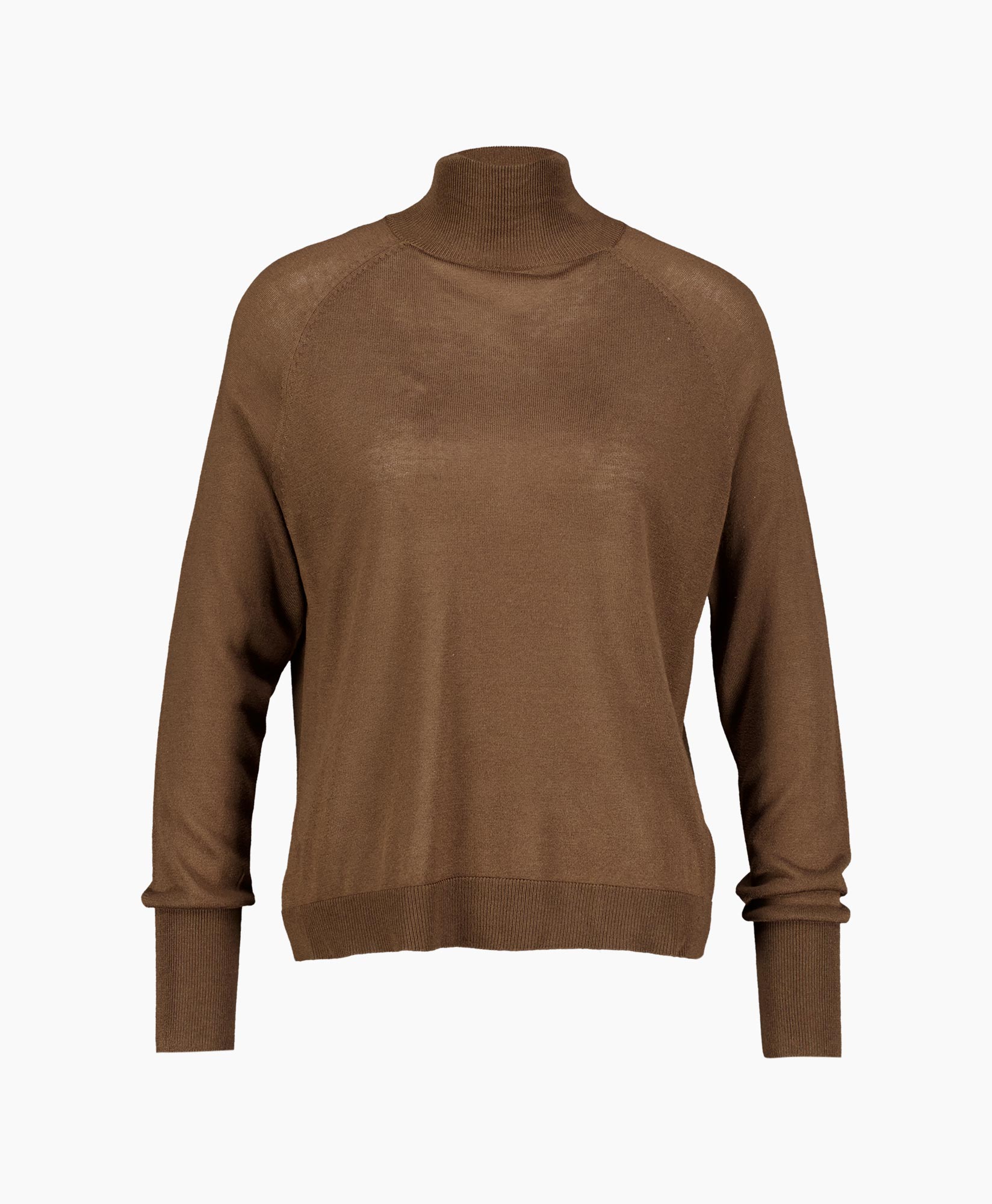 sweater, pullover, turtleneck, bruin, breip