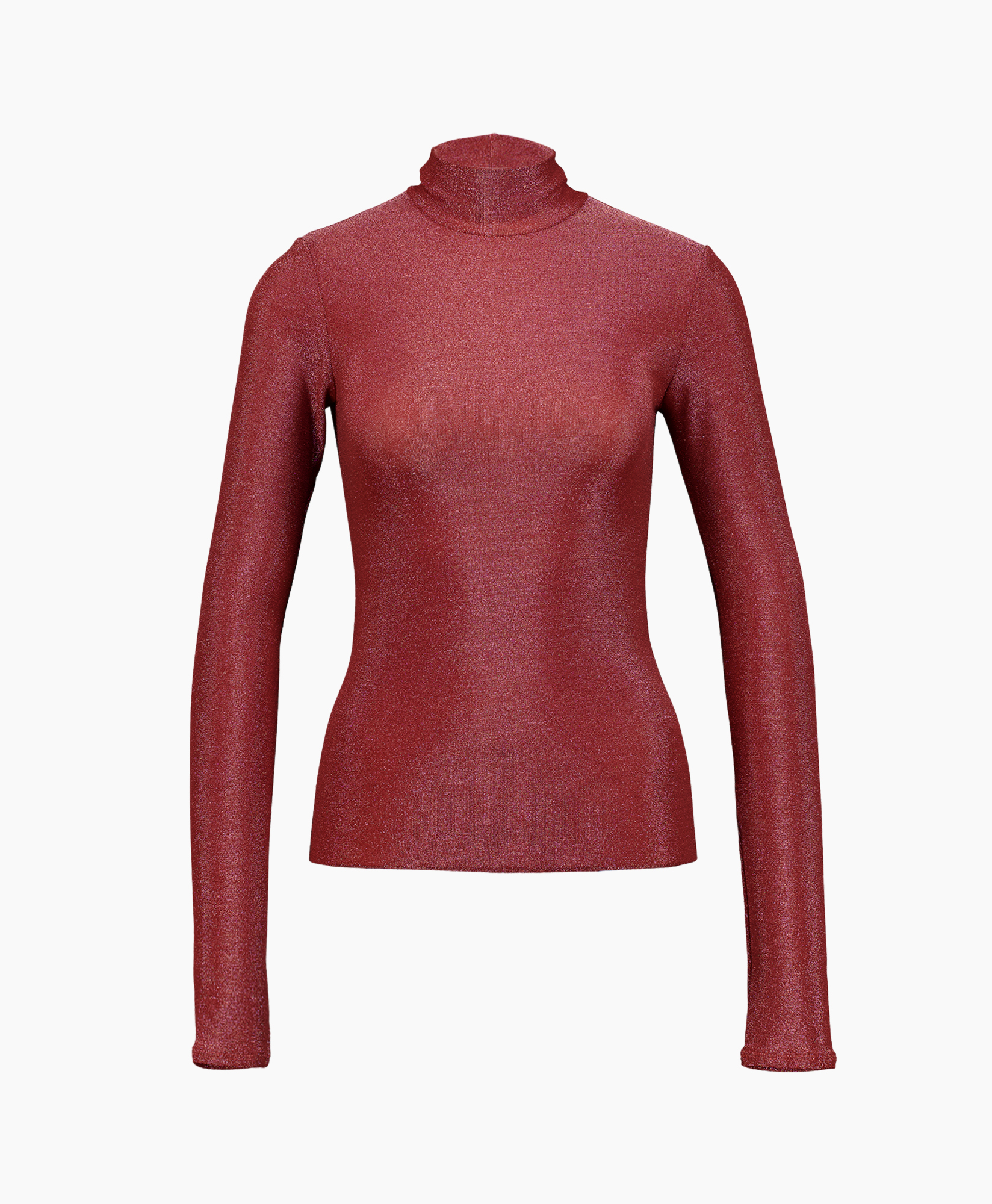 Top Lurex Jersey Turtleneck Taupe