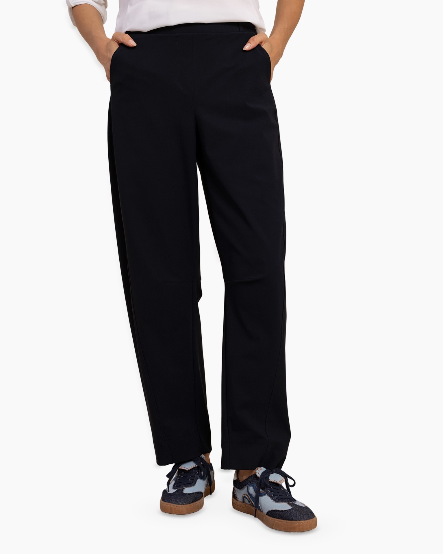 Broek Marlise Barrel Trousers Donker Blauw