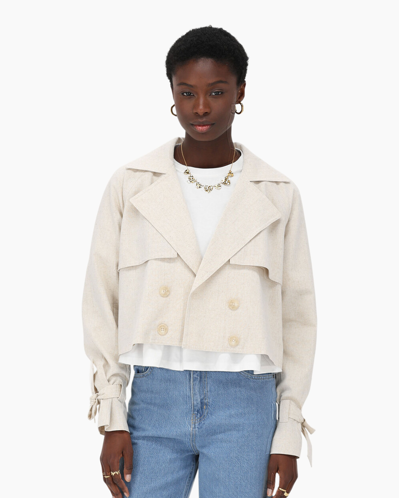 Jack Jacket Linenlook Beige