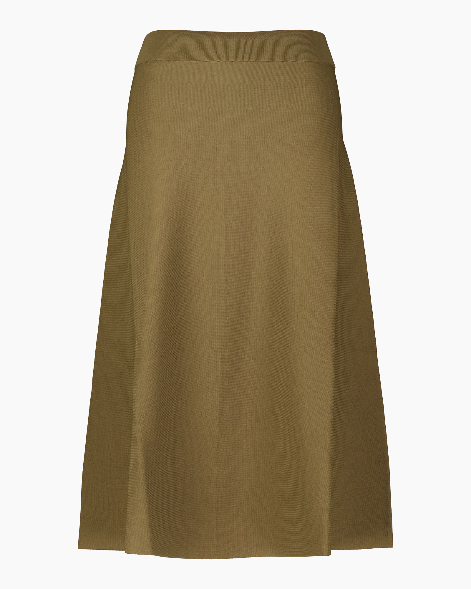 rok, lang, A-lijn, effen, khaki