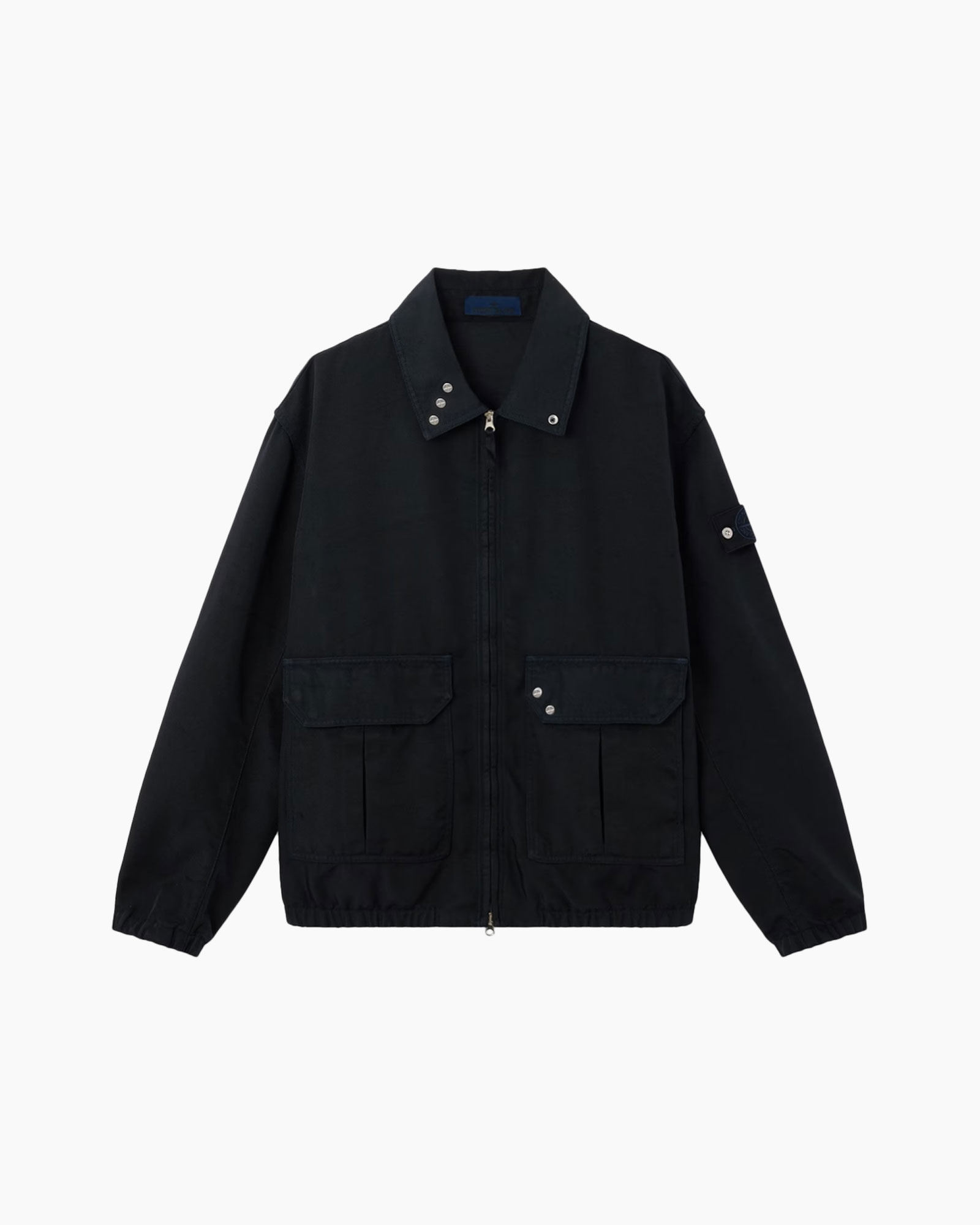 jas, windbreaker, zwart, voorzakken, rits