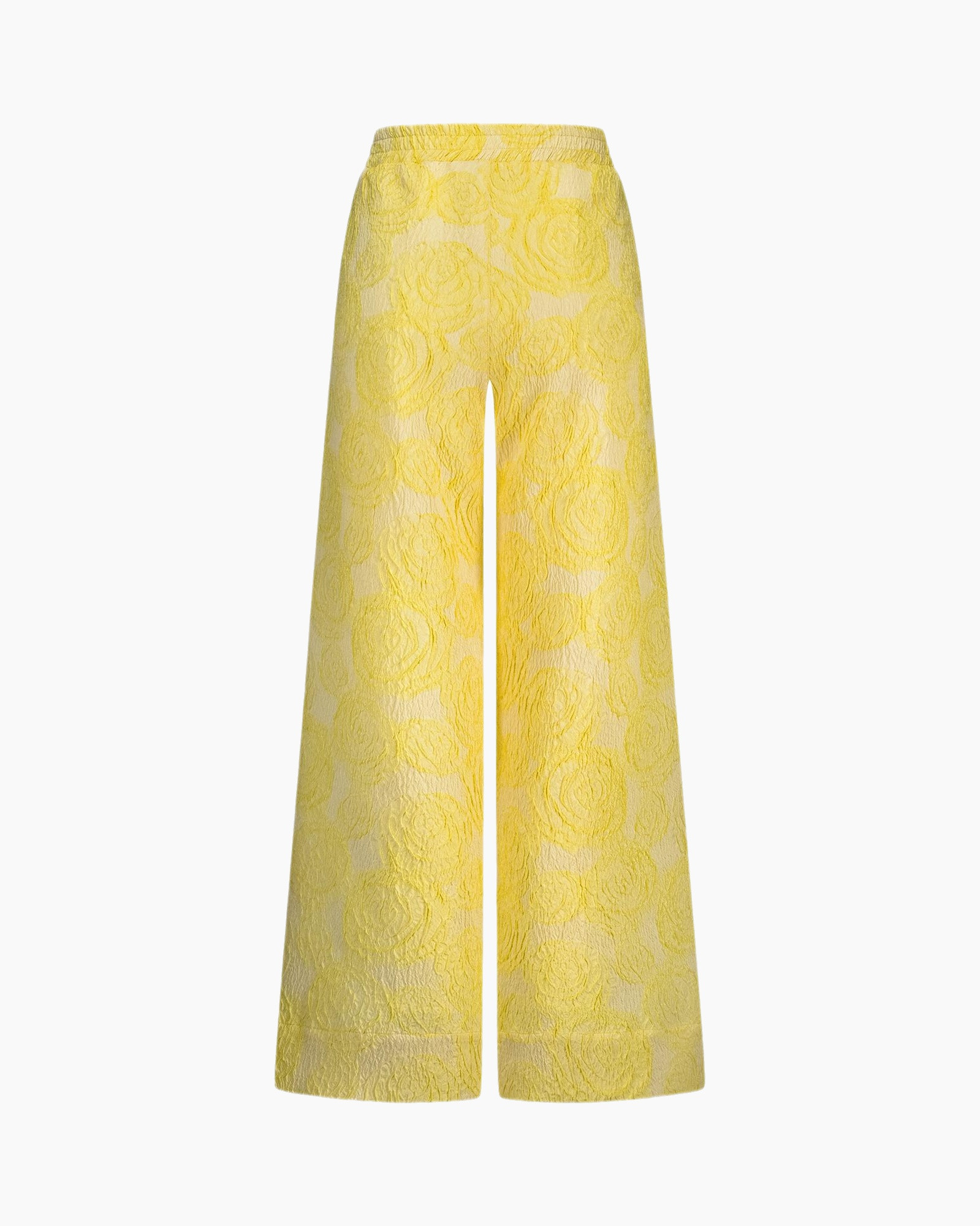 Broek Alba Jacquard Trousers Geel