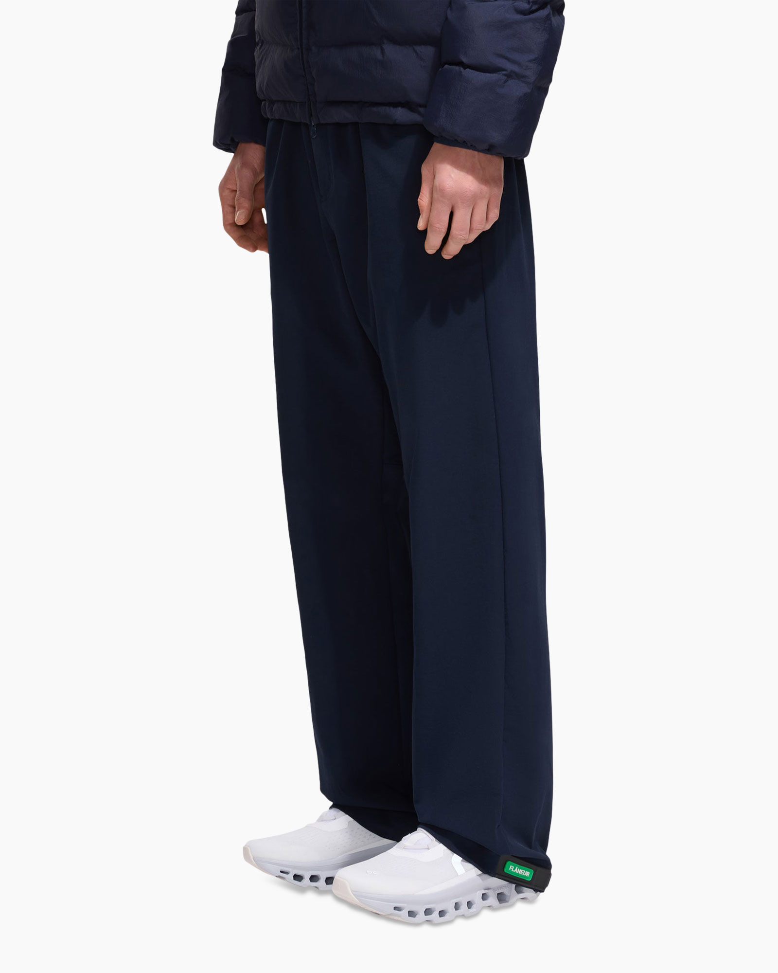 broeken, marineblauw, broek, stretch, sportschoenen