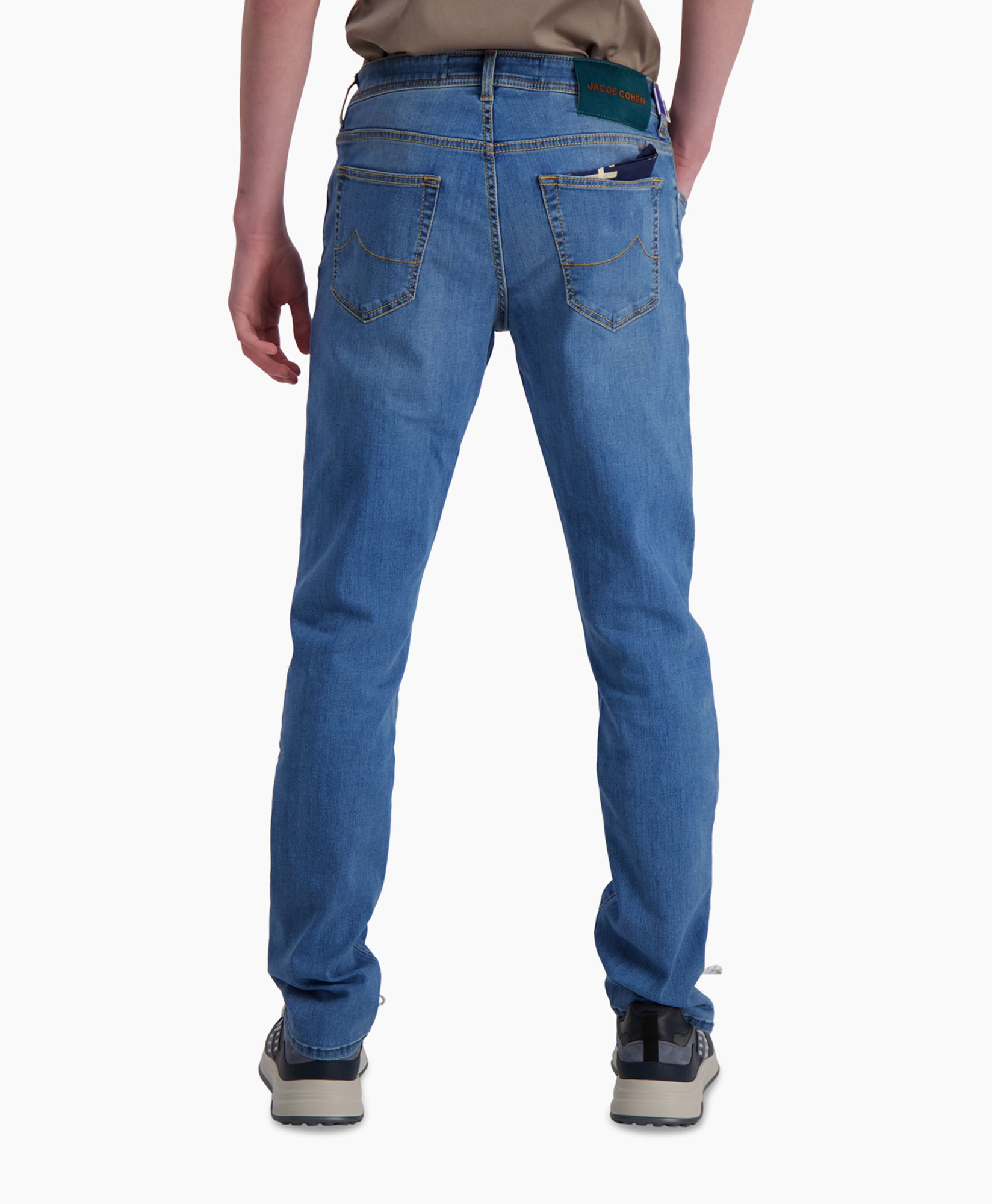 Jeans 5 Pkt Slim Fit Bard midden blauw
