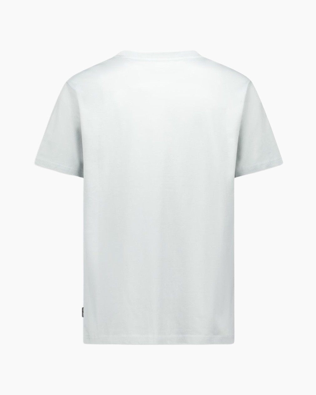 t-shirt, korte mouwen, effen, lichtblauw, kraagloze ronde hals