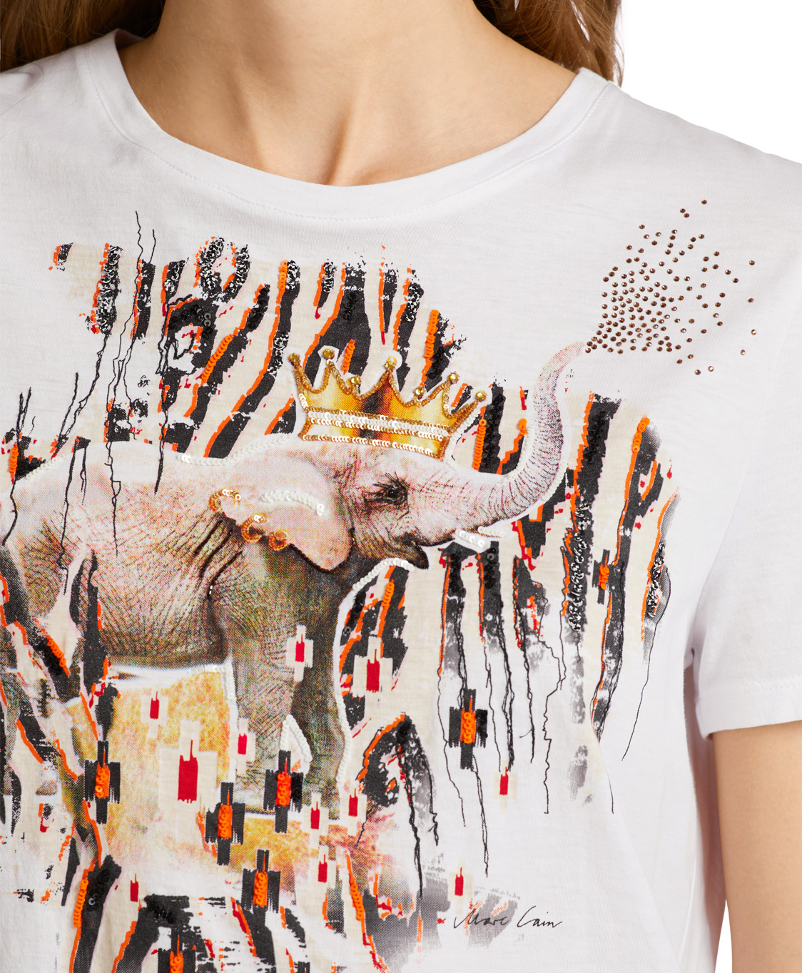 Marccain Collectie T-shirt Uc 48.32 J89 Wit