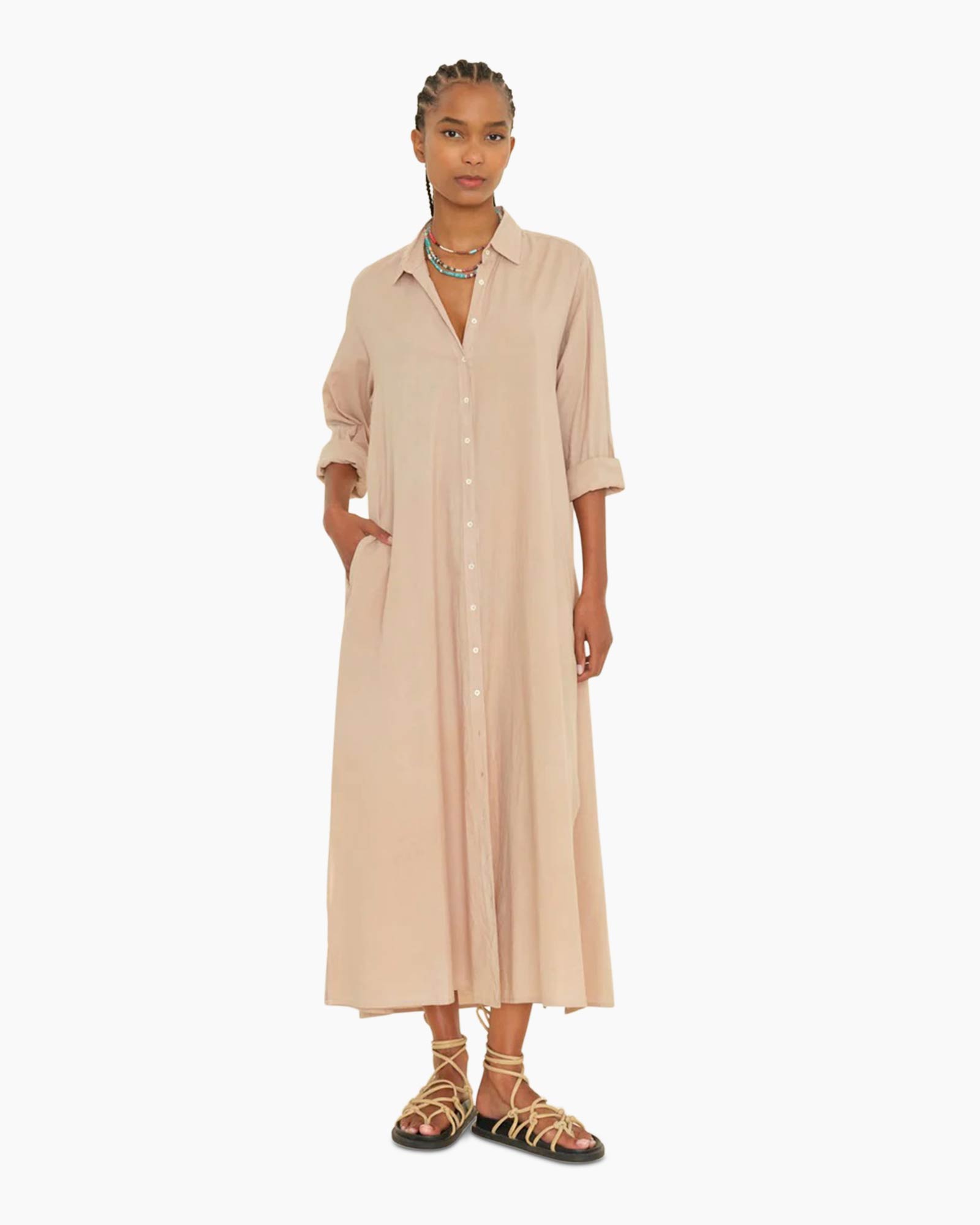 Maxi Jurk Boden Zand