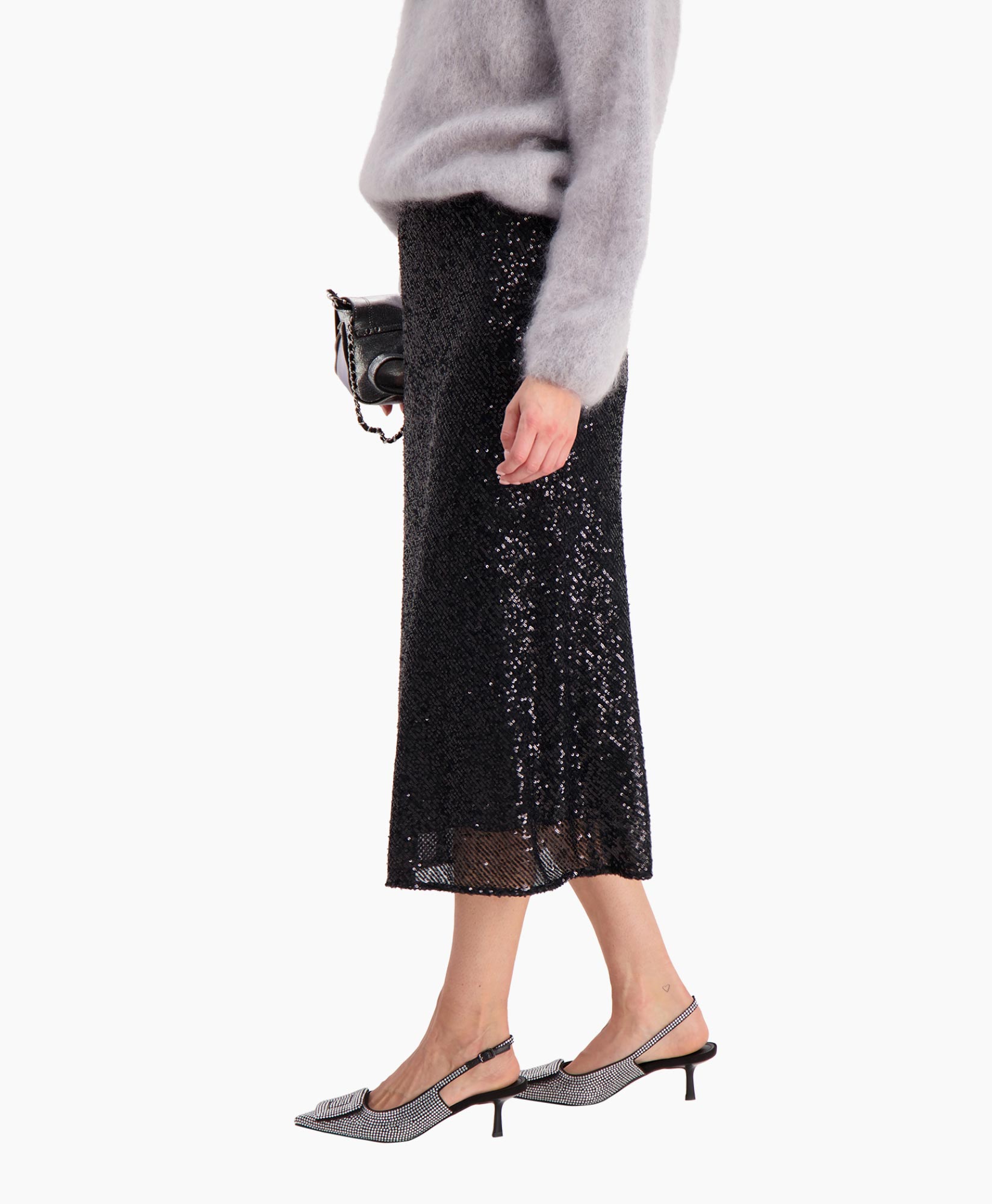 Rok Brown Glitter Zwart
