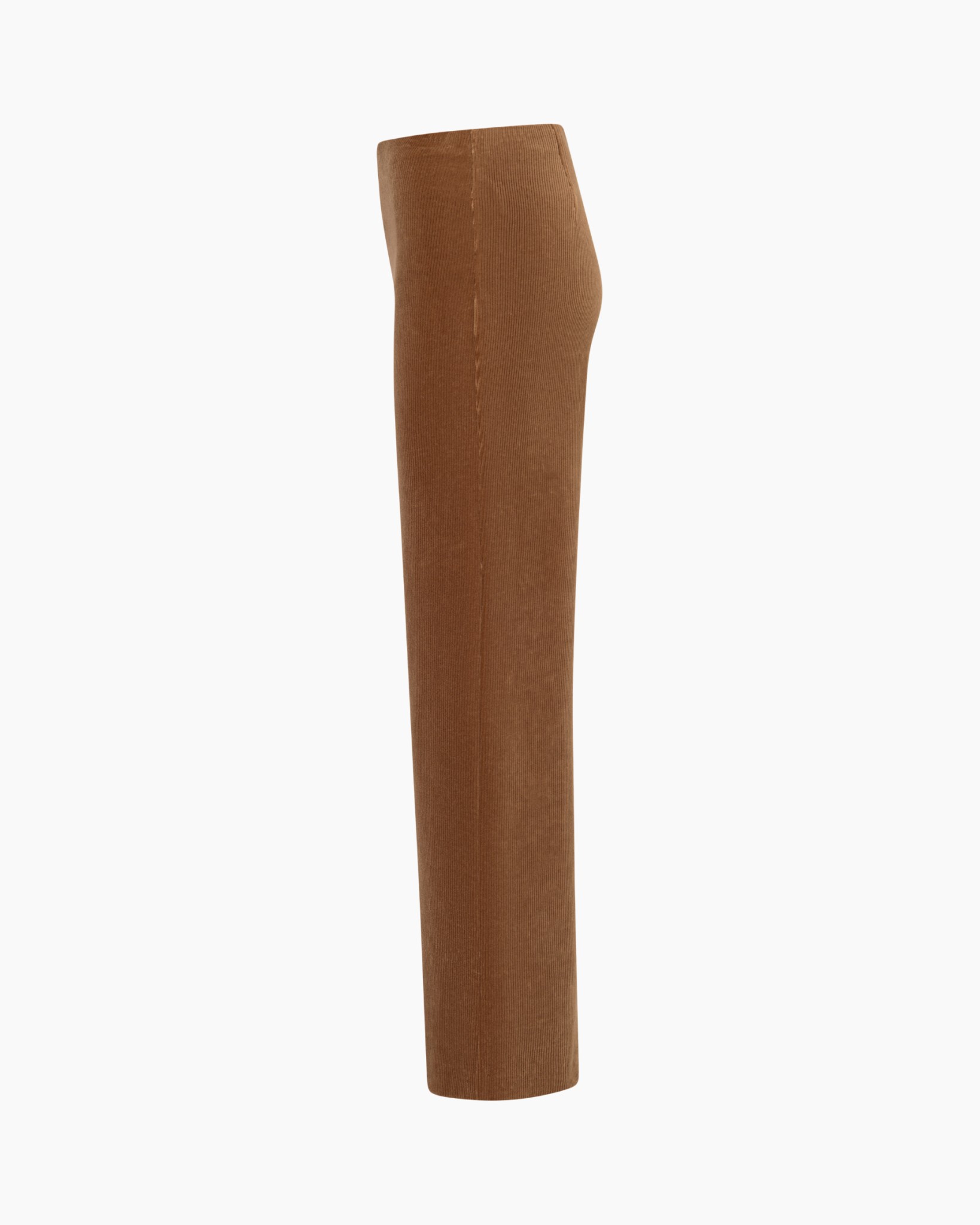 broek, bruin, corduroy, lang, tapered
