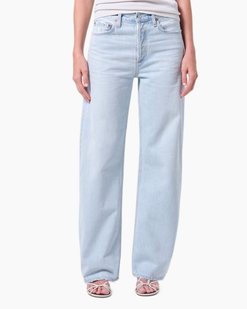 jeans, wide leg, light wash, mid rise, denim