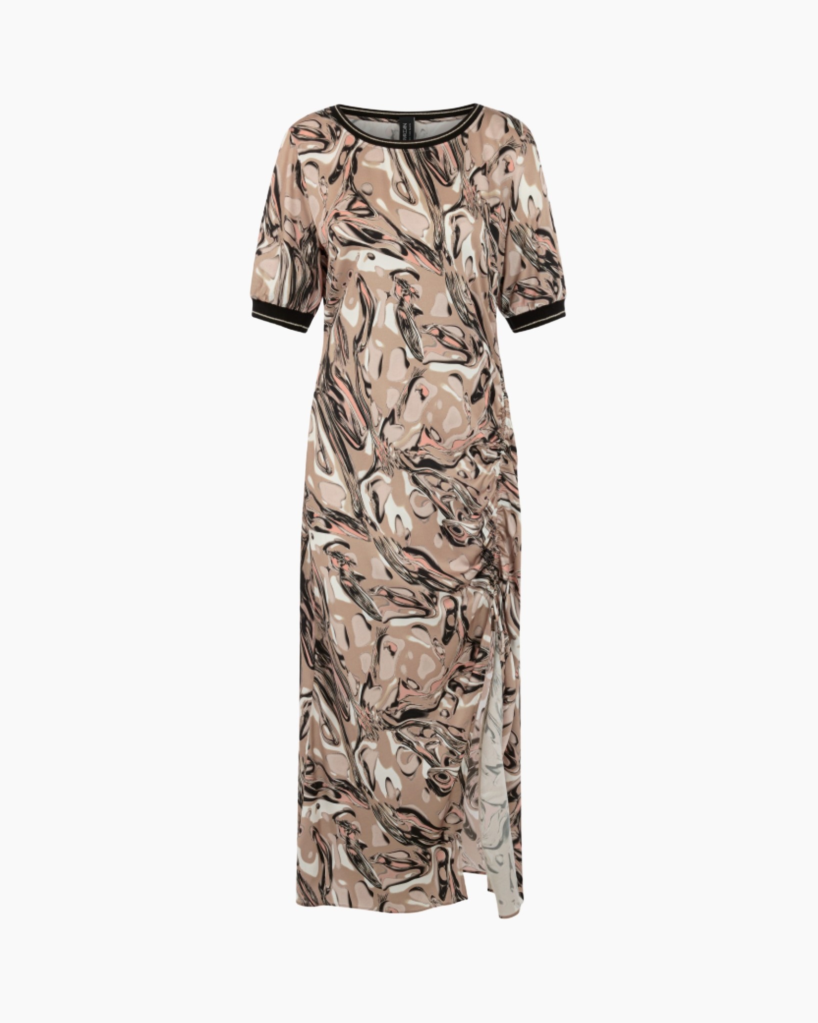 jurk, patroon, abstract, maxi, lange jurk