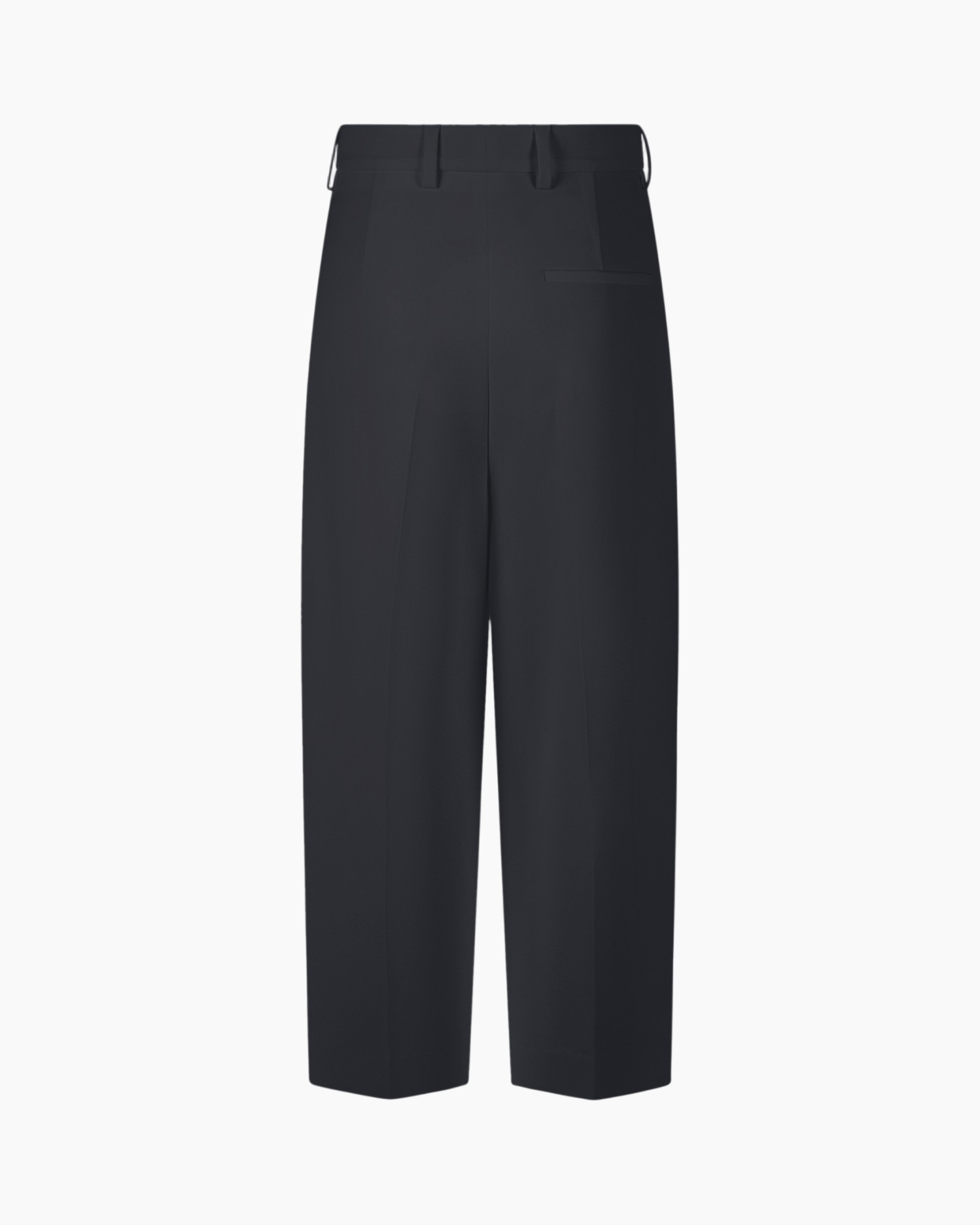 zwarte pantalon, wijde pijpen, hoge taille, coupeplooien, Pantalon pantalon, Zwart, Wijde pijpen, Plooien voor, Riemlussen