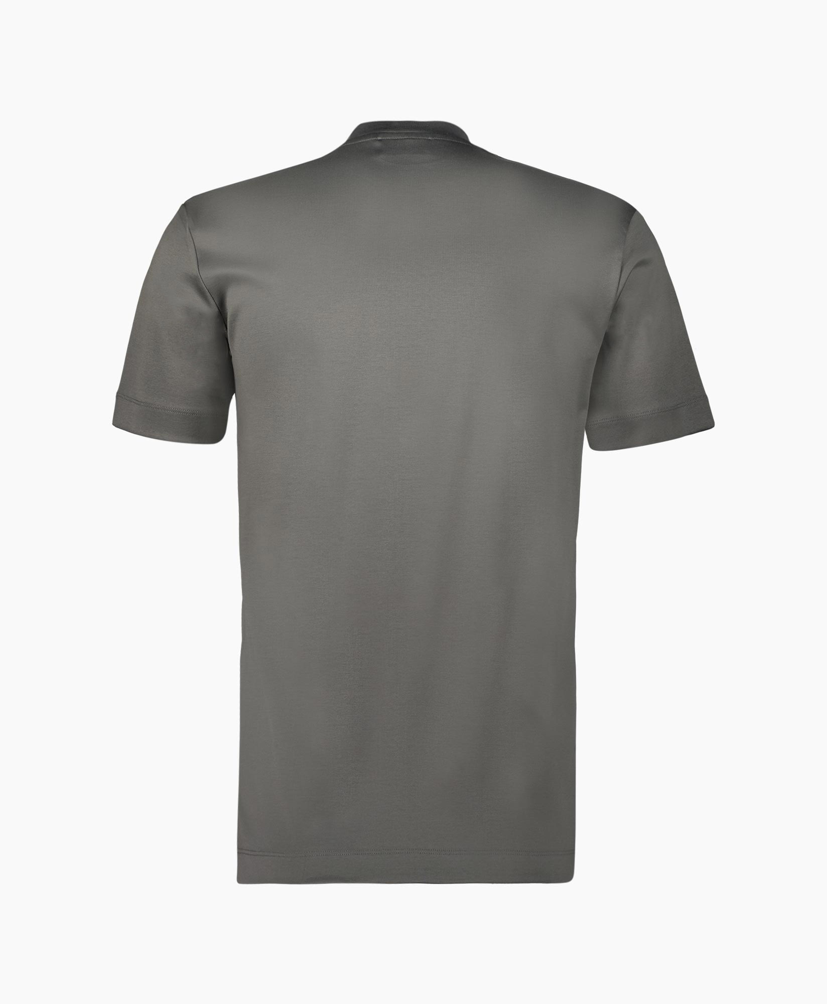 T-shirt Korte Mouw Interlock Supima Donker Grijs
