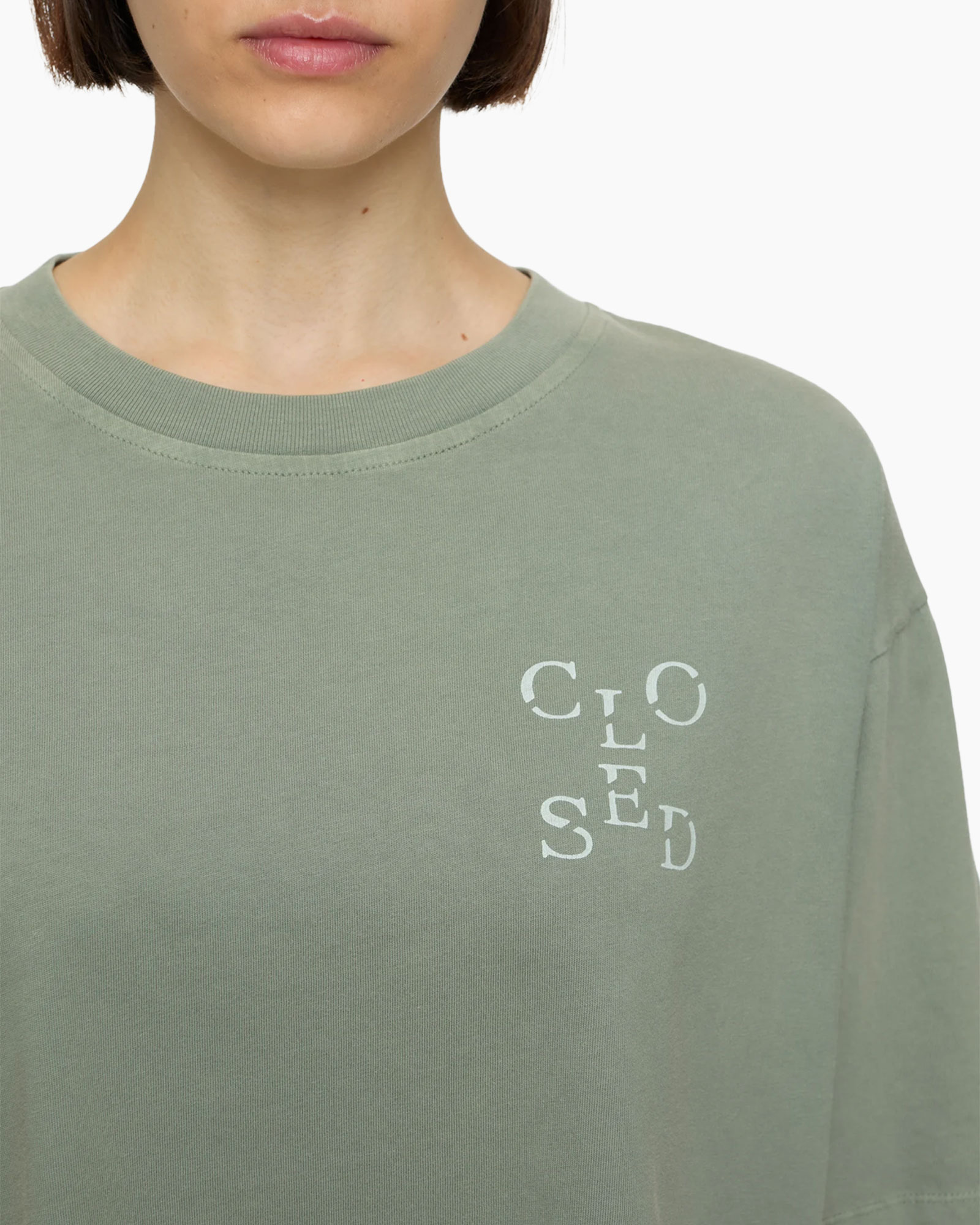 T-shirt Korte Mouw Cropped Groen