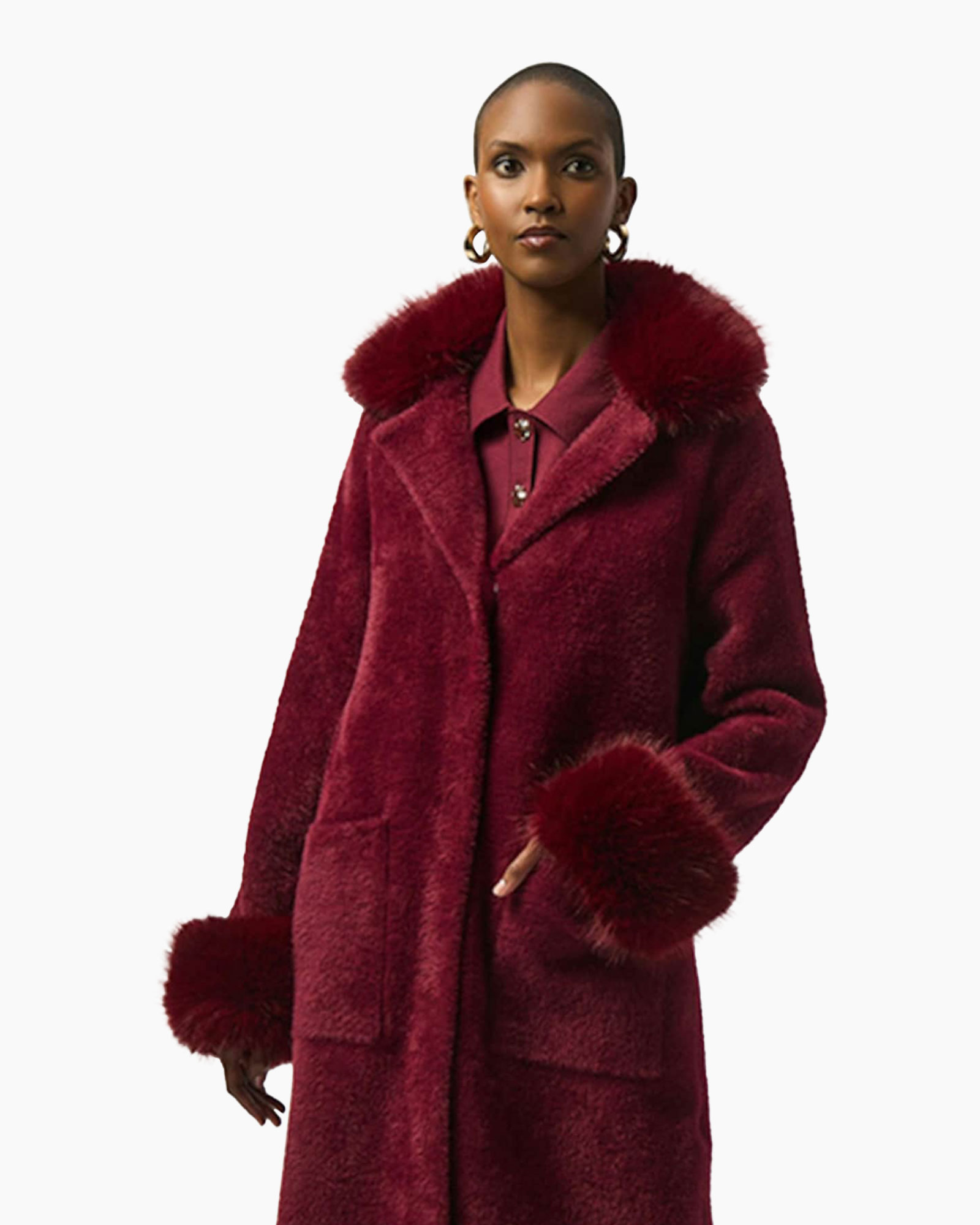 Mantel Lds Coat Bordeaux