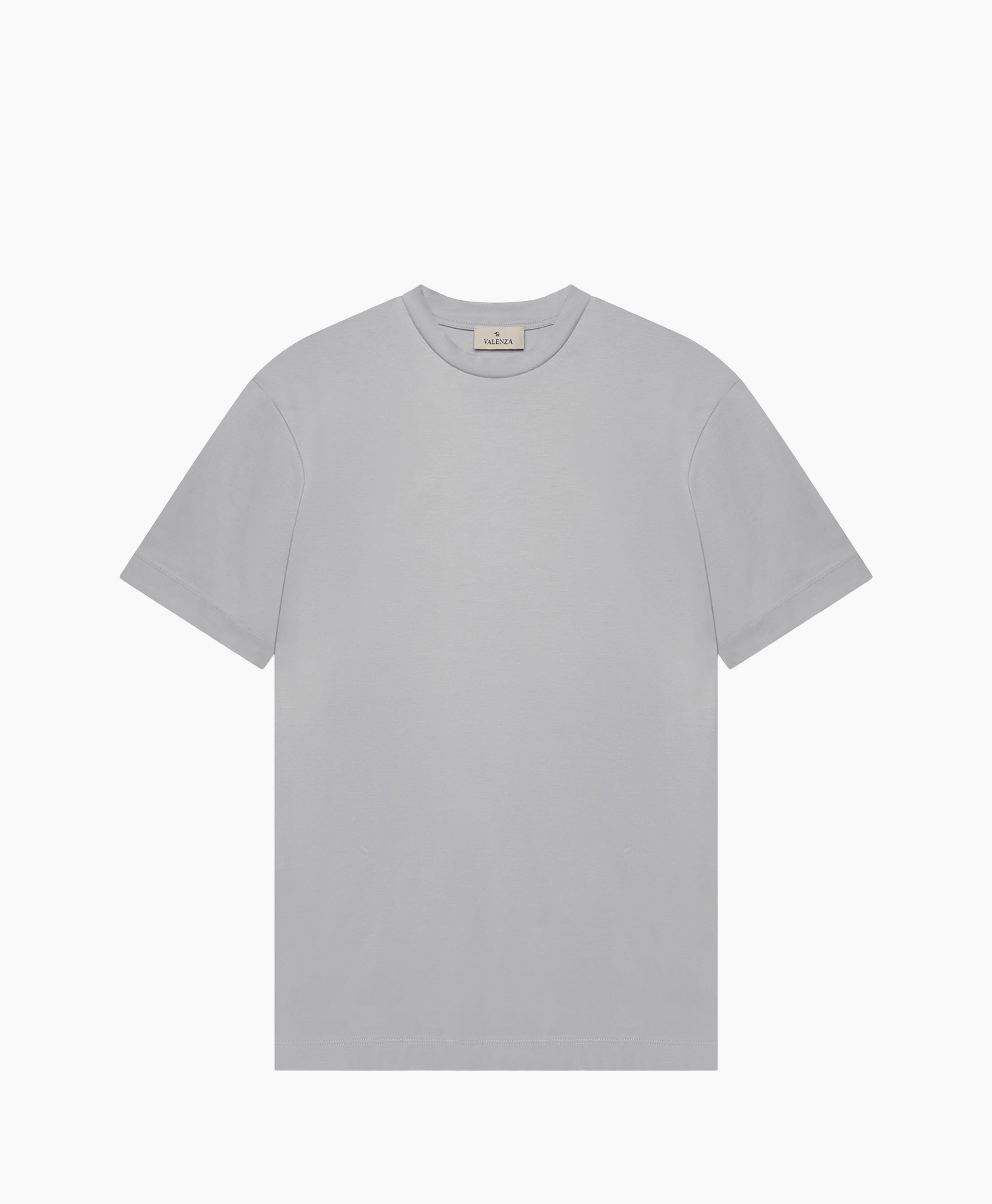 T-shirt Korte Mouw Interlock Supima Zilver