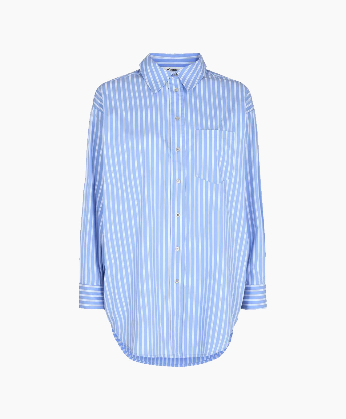 Co'couture T-shirt Adis Oversize Stripe Blauw