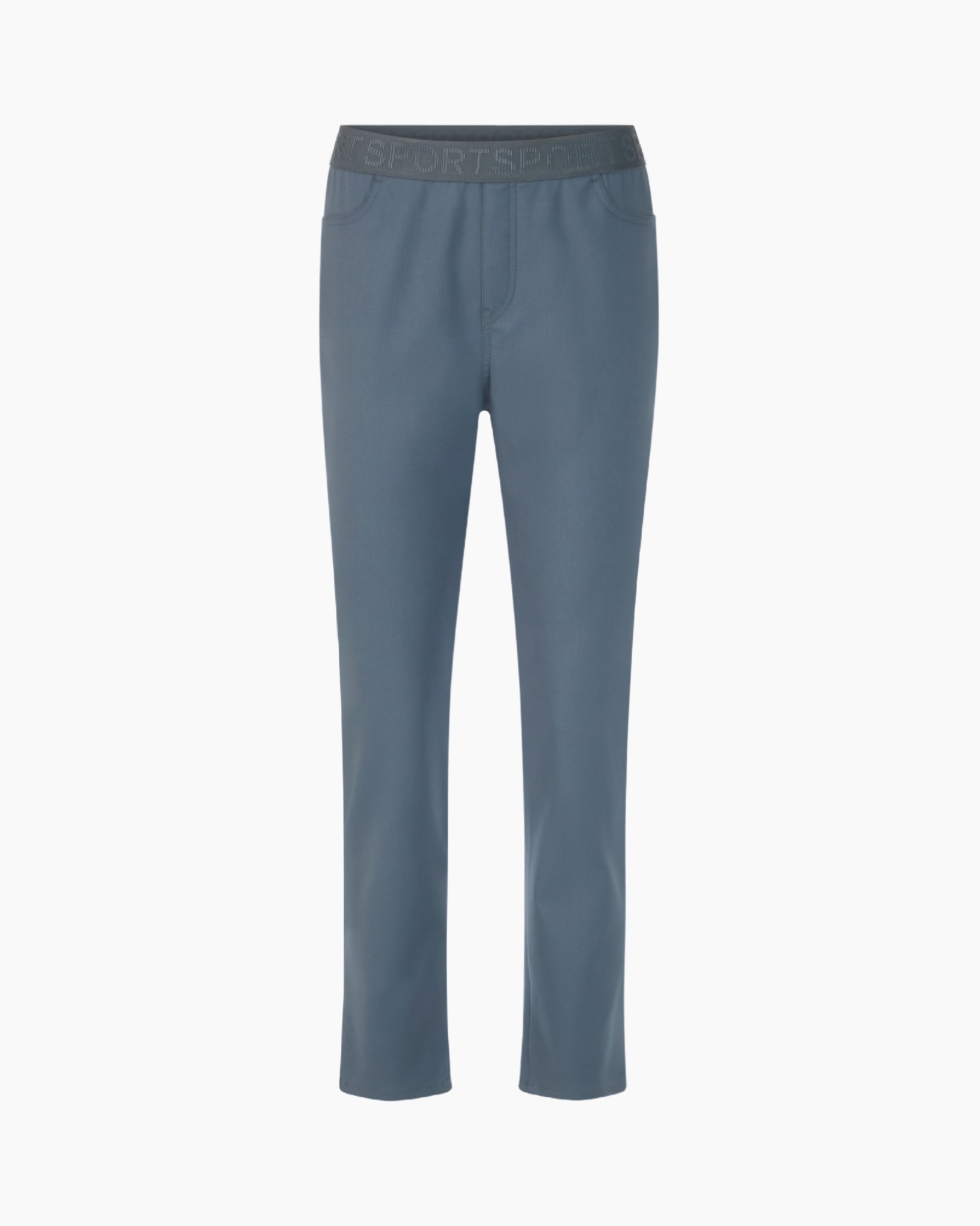 broek, broek, blauw, elastische taille, sport