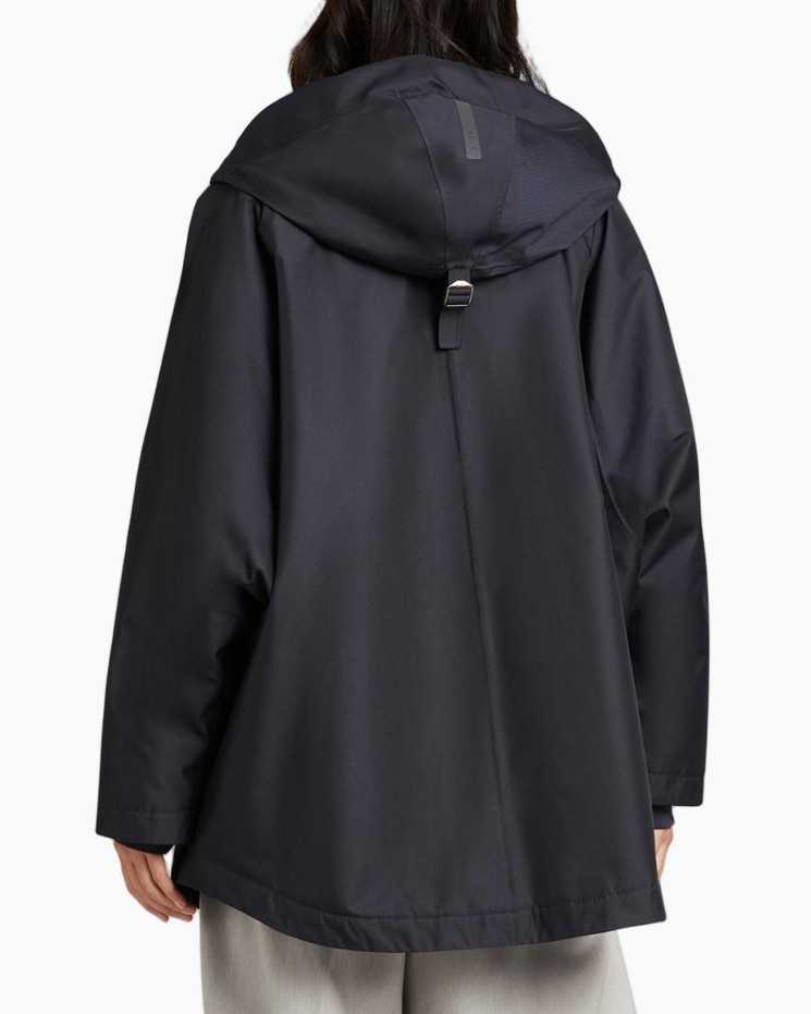 jas, anorak, kapstop, rits, donkergrijs